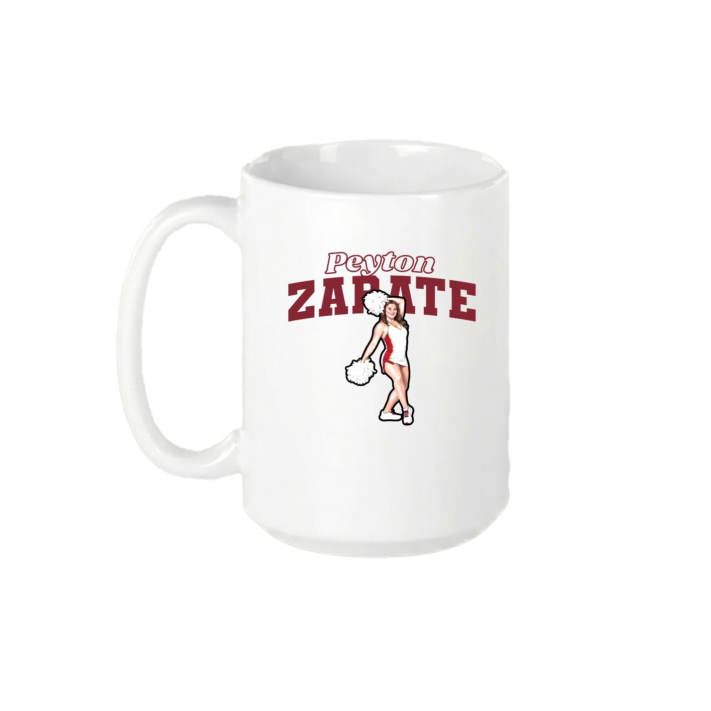 15oz Coffee Mug — Name Arch in White