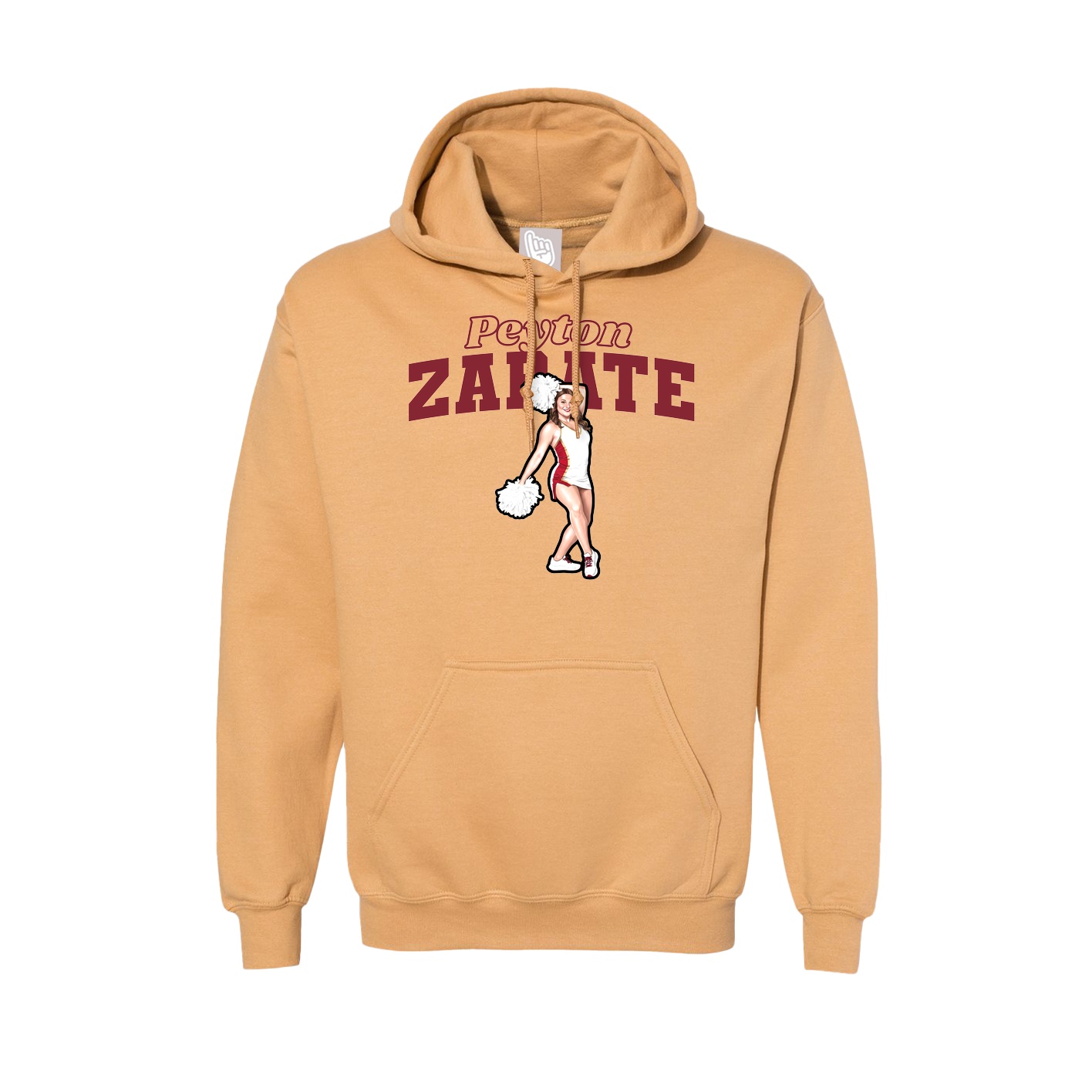 Hoodie — Name Arch in Vegas Gold