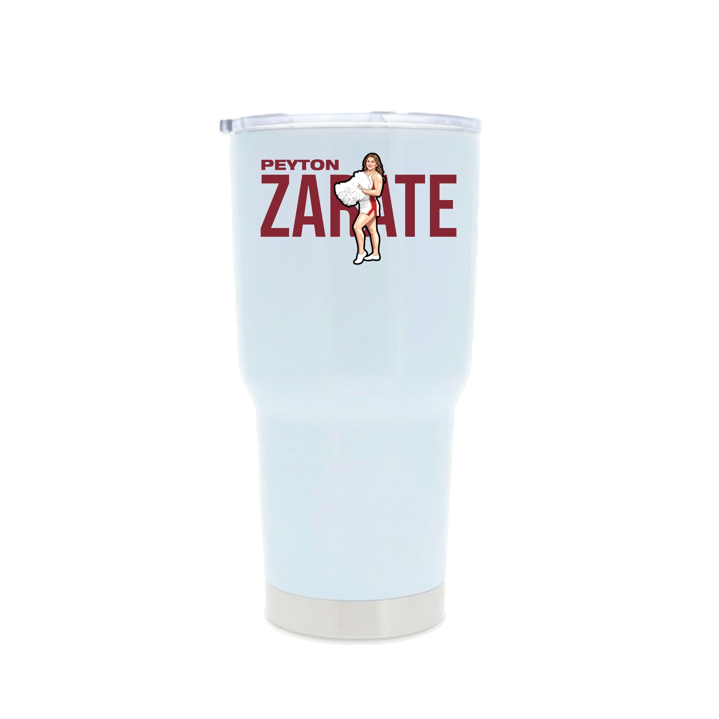30oz Stainless Steel Tumbler — Player Name in White