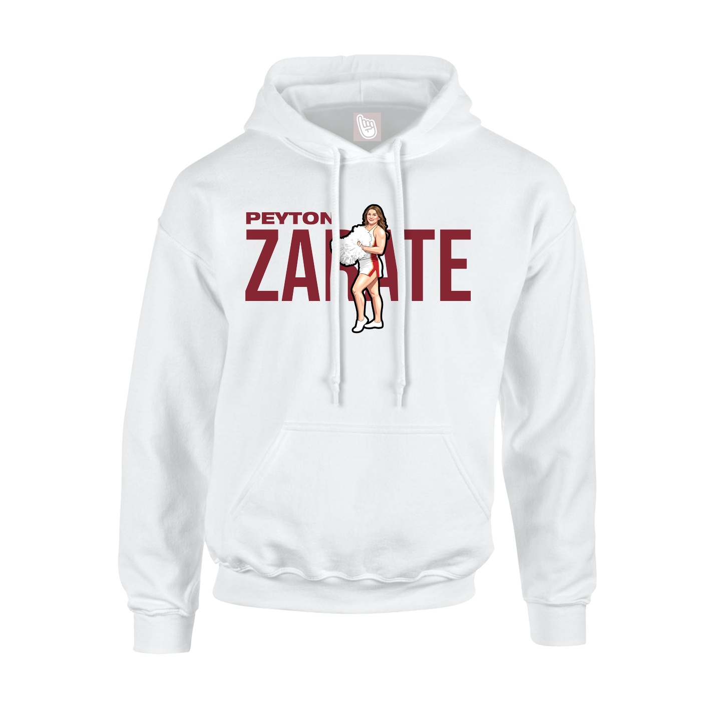 Youth Hoodie — Player Name in White