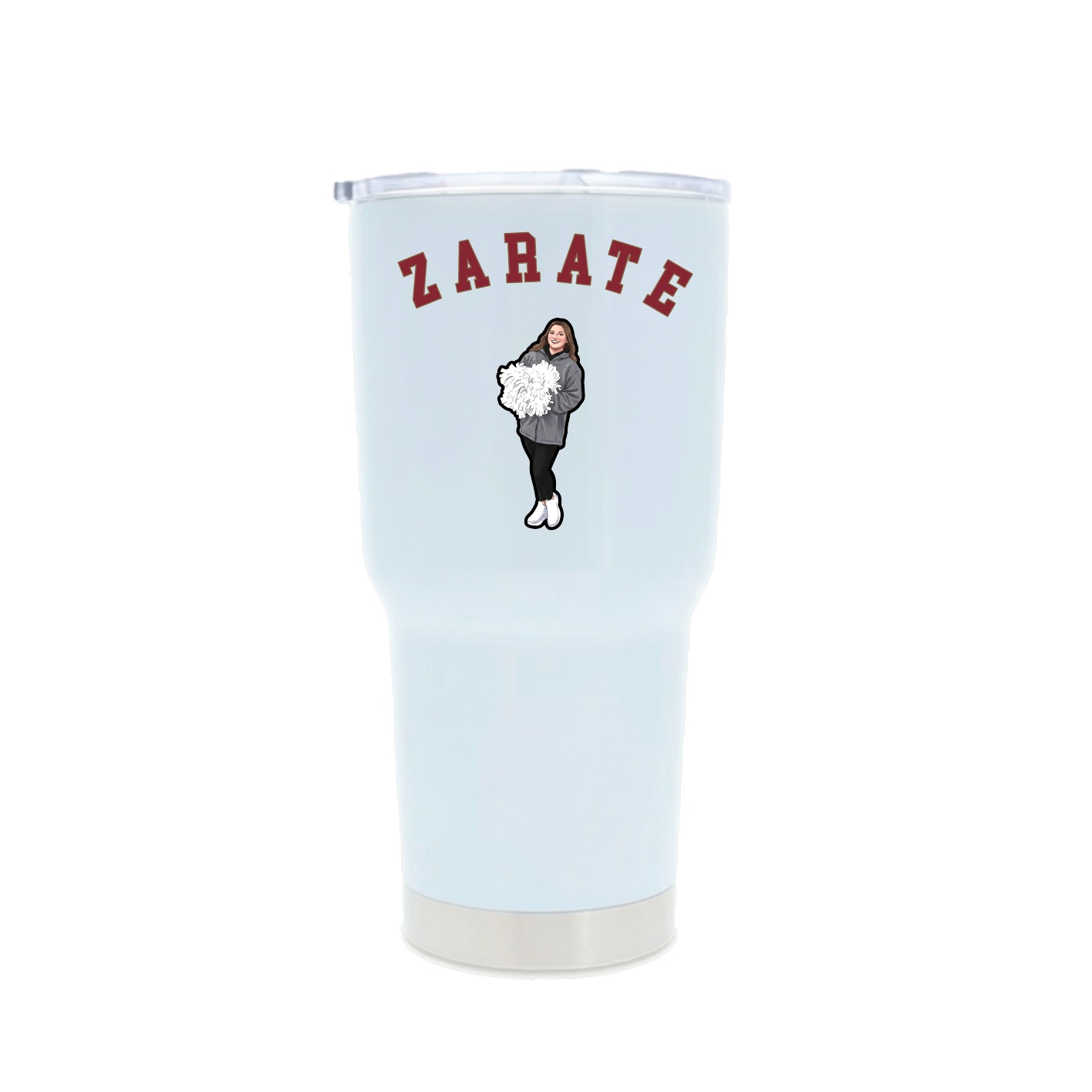 30oz Stainless Steel Tumbler — Shirsey Arch in White