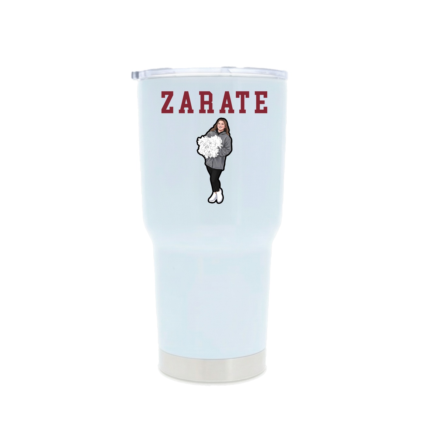 30oz Stainless Steel Tumbler — Shirsey in White