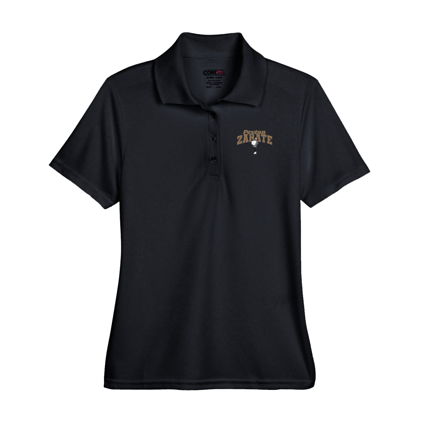 Performance Polo — Signature Arch in Black