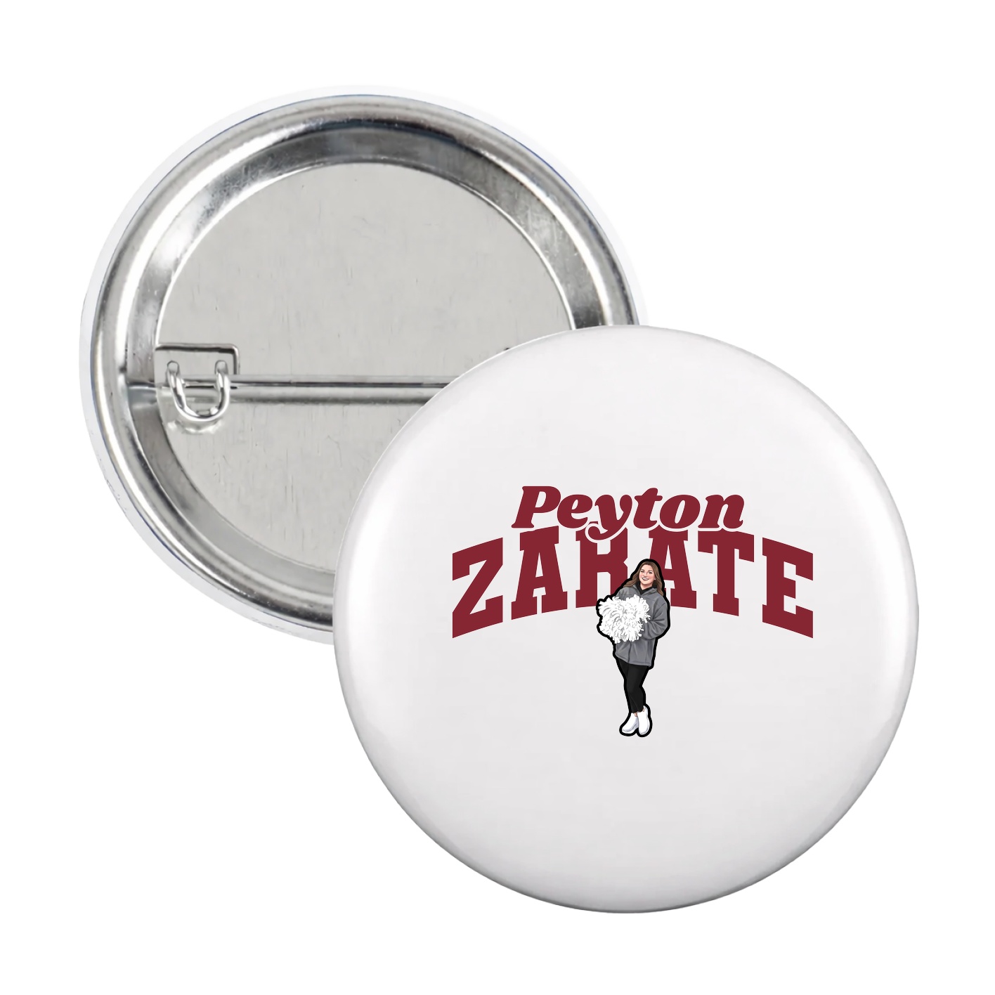 Game Day Button — Signature Arch in White