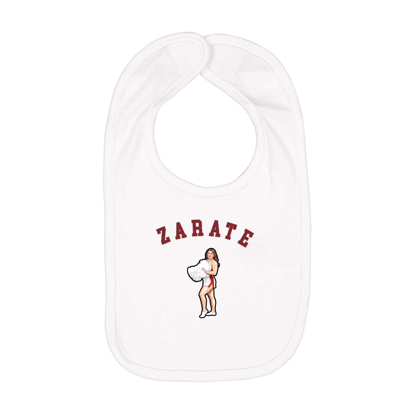 Infant Bib — Shirsey Arch in White