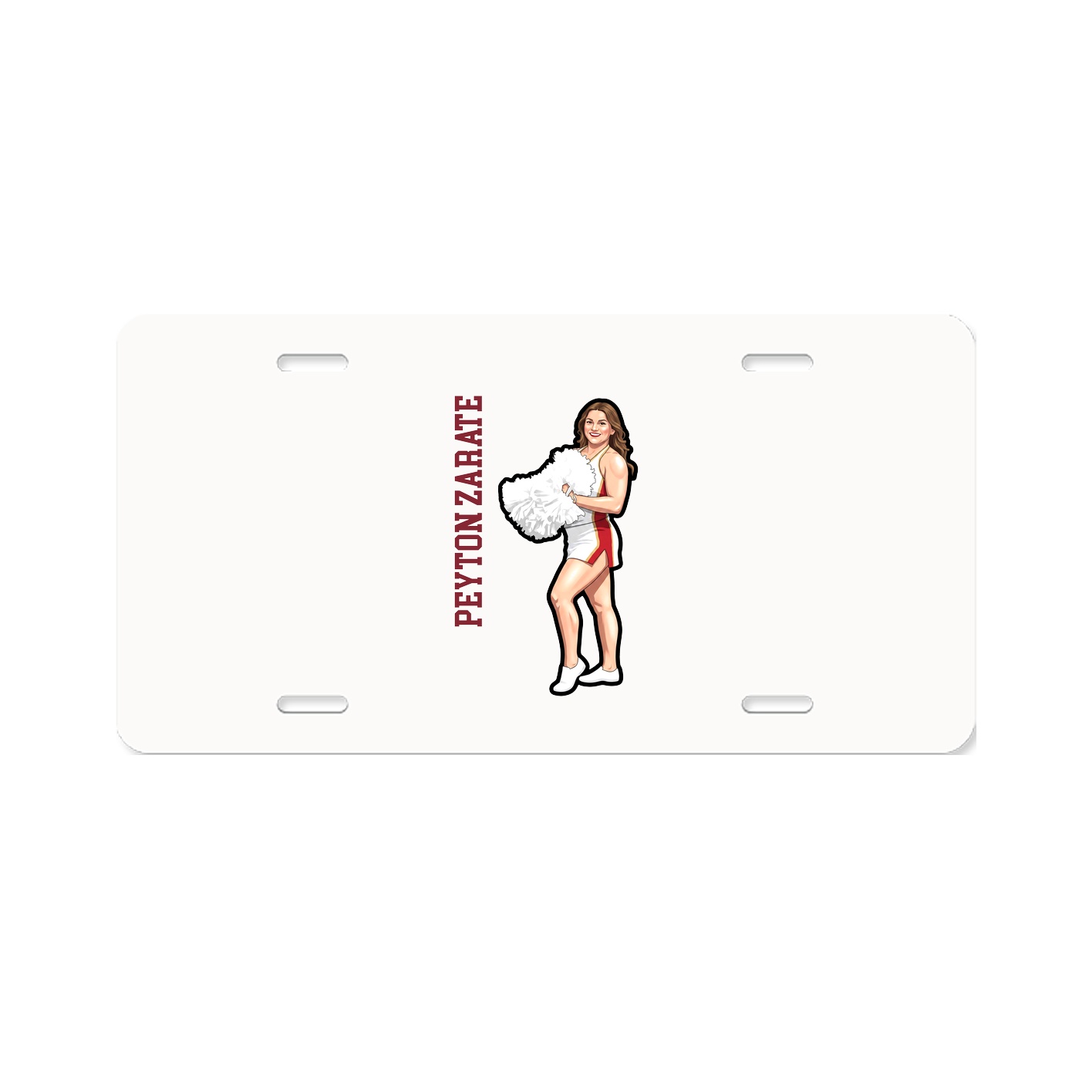 License Plate — Name Vertical in Classic
