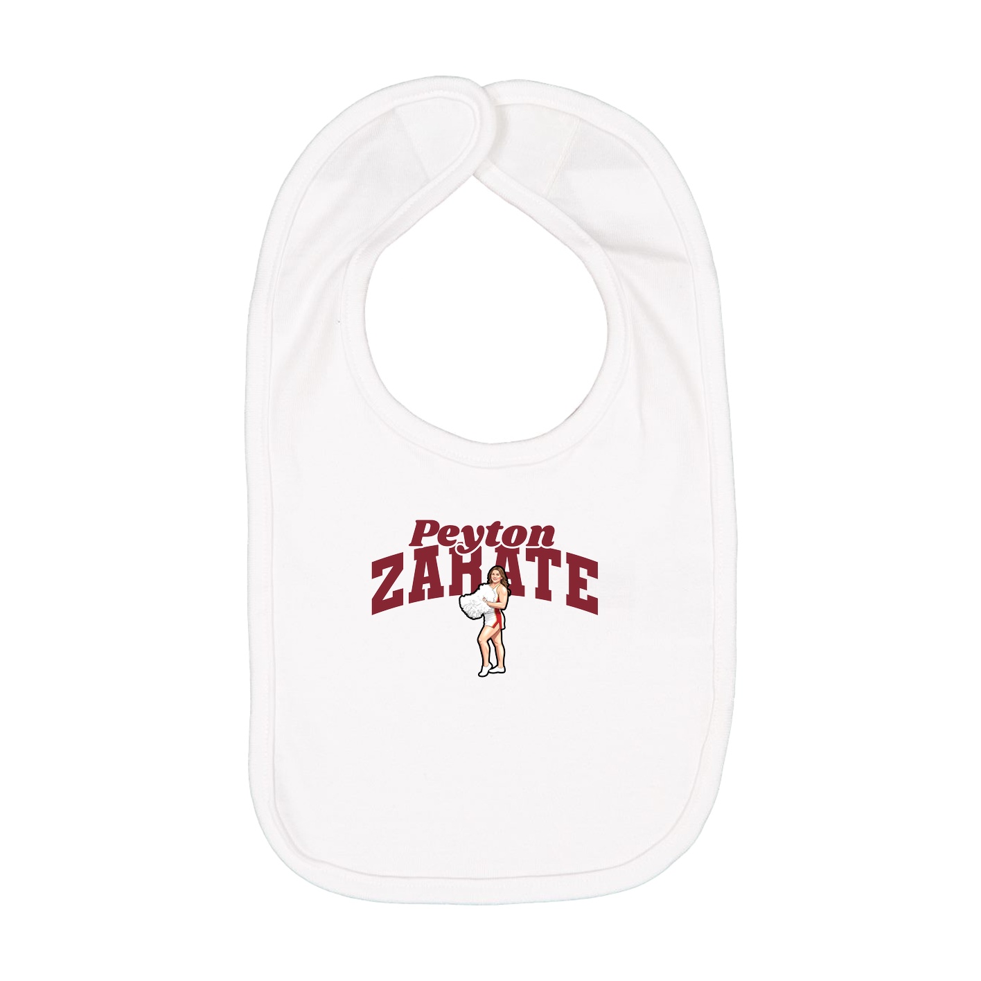 Infant Bib — Signature Arch in White