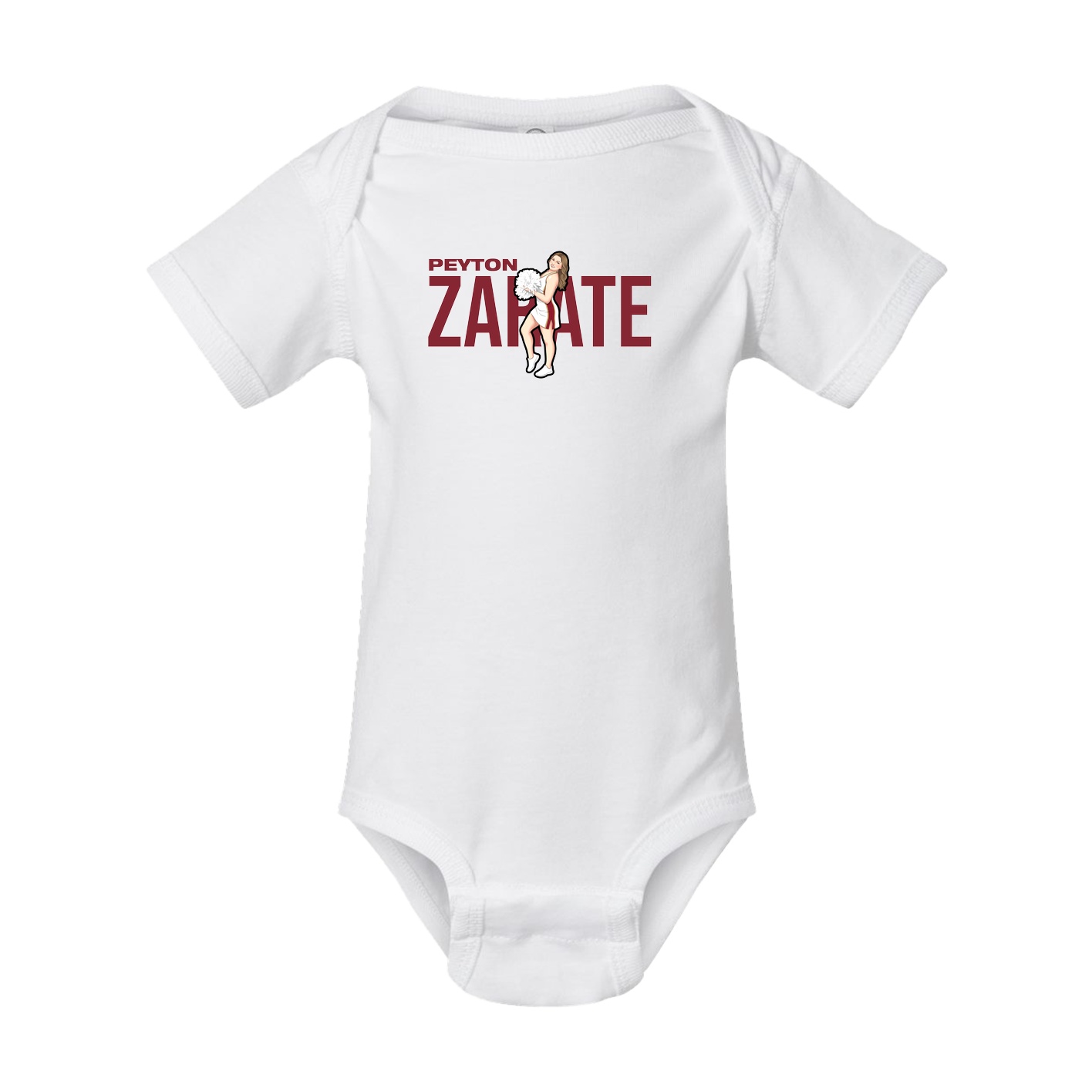 Baby Onesie — Player Name in White