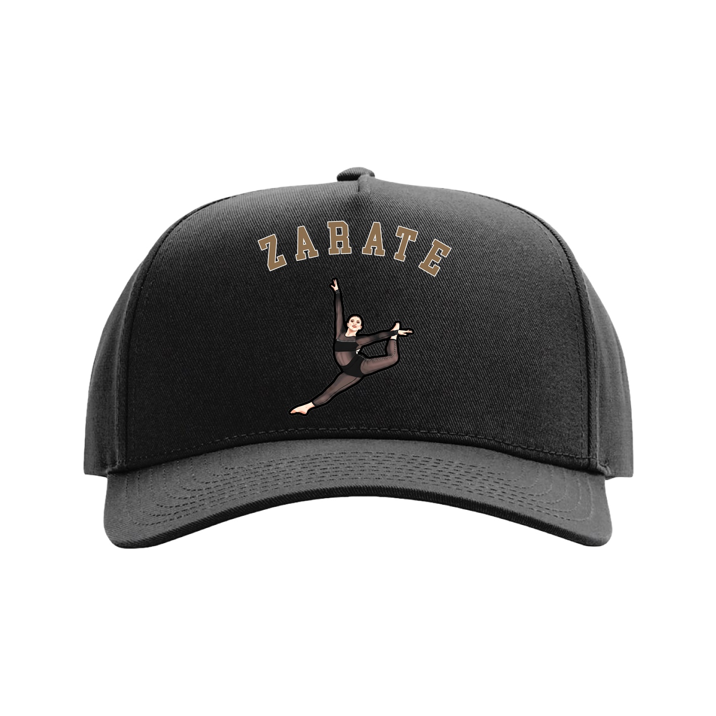 Full Fabric Five-Panel Champ Cap — Shirsey Arch in Black