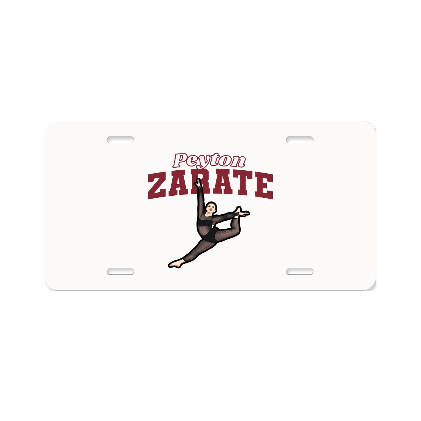 License Plate — Name Arch in Classic