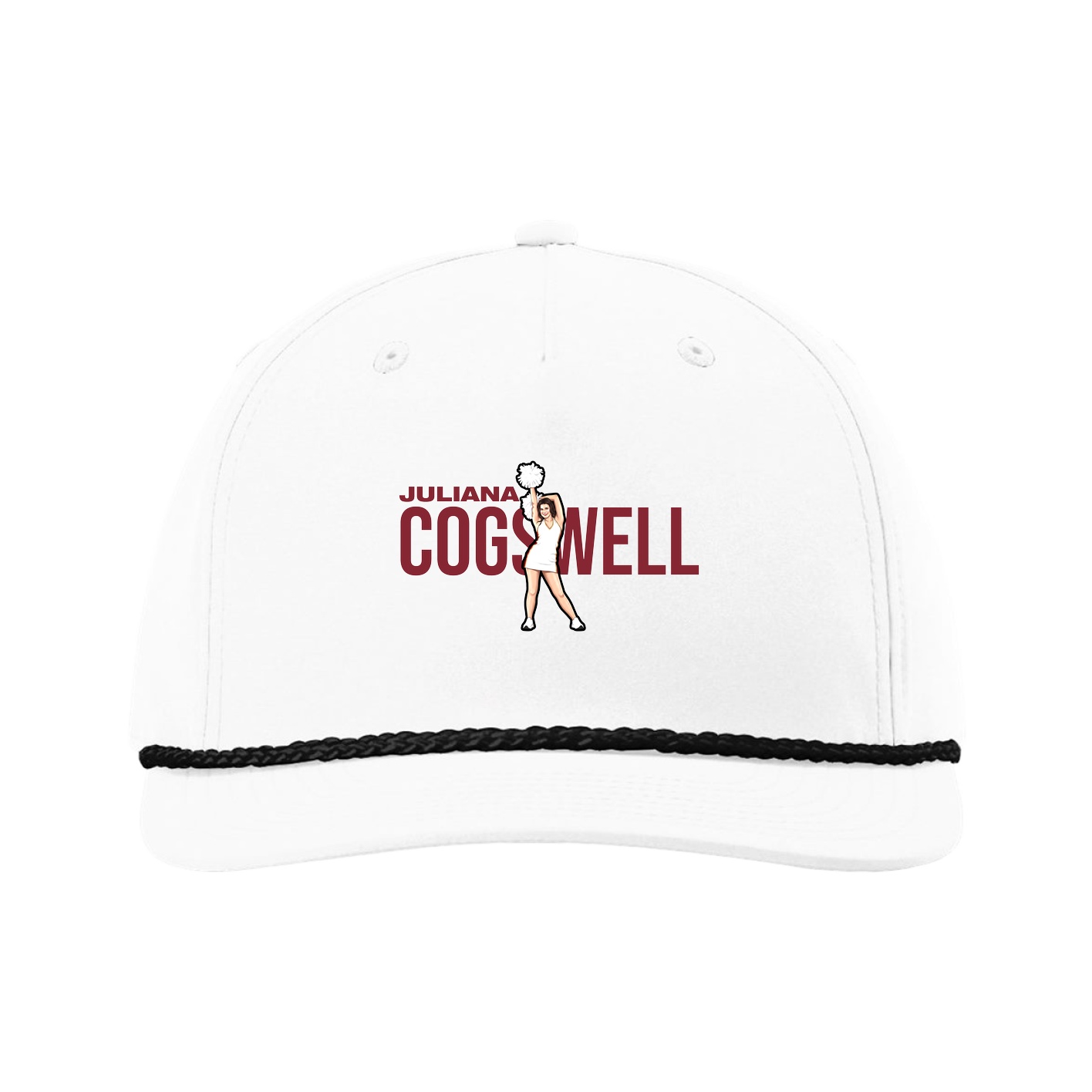 Five-Panel Classic Rope Cap — Player Name in White