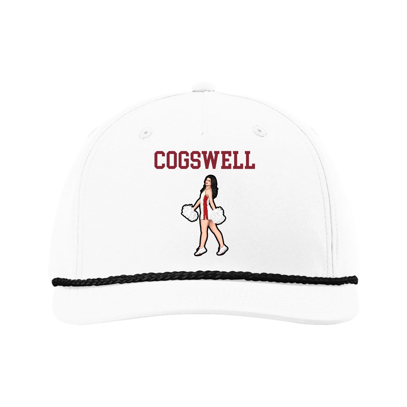 Five-Panel Classic Rope Cap — Shirsey in White