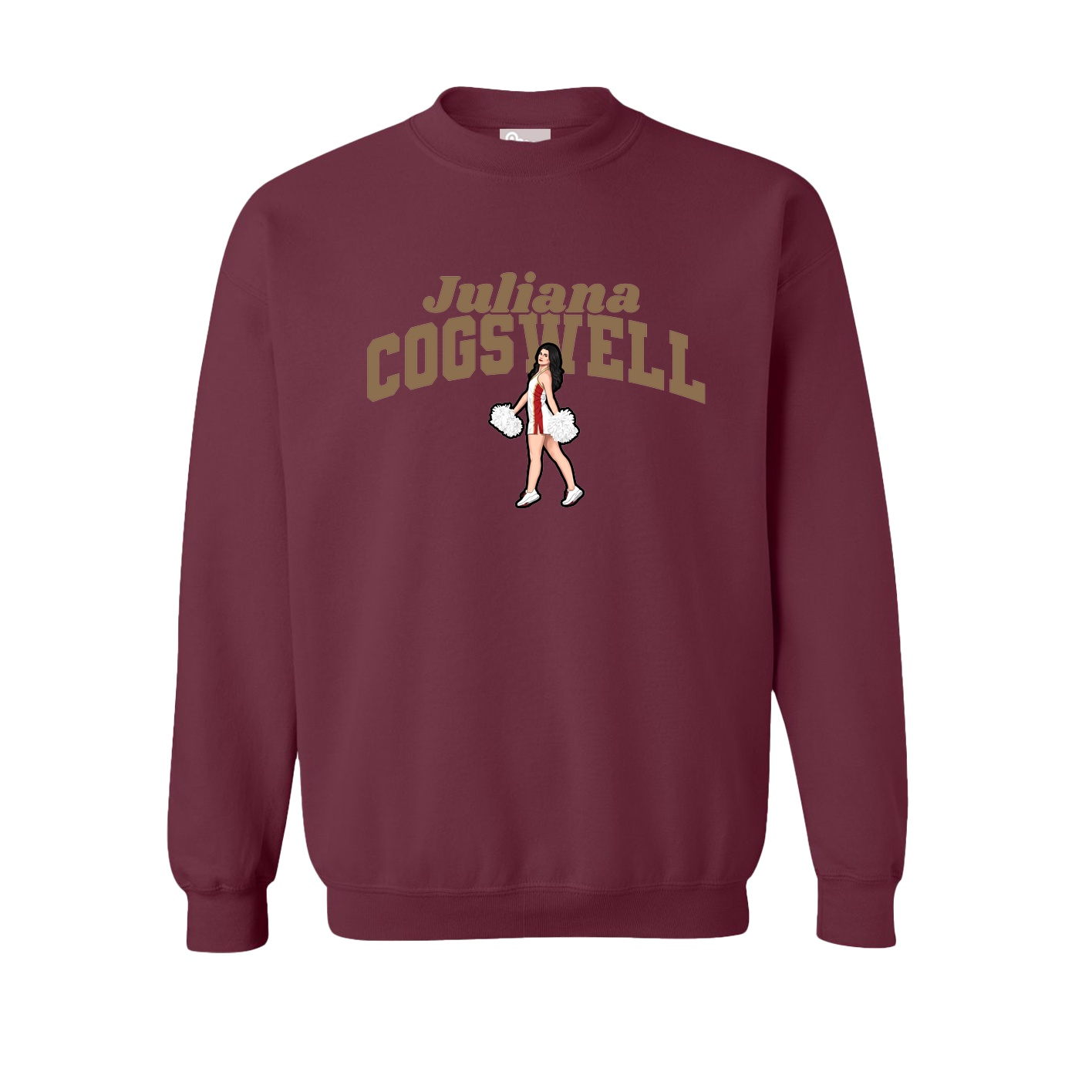 Fleece Crew — Signature Arch in Maroon