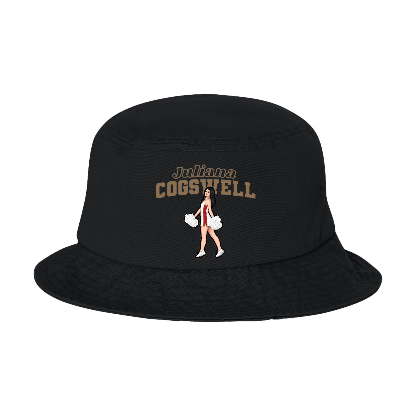 Bucket Cap — Name Arch in Black