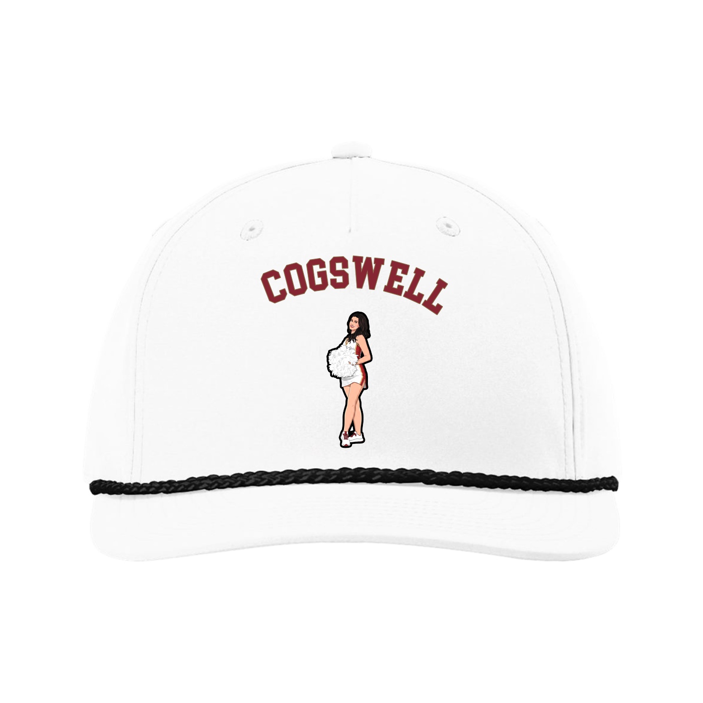 Five-Panel Classic Rope Cap — Shirsey Arch in White