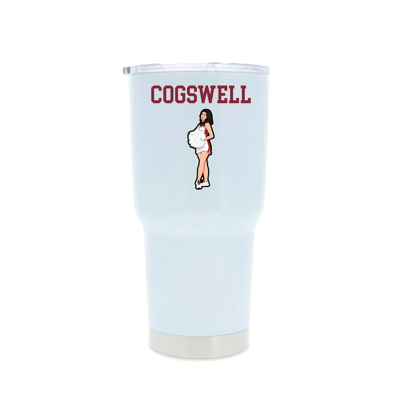30oz Stainless Steel Tumbler — Shirsey in White