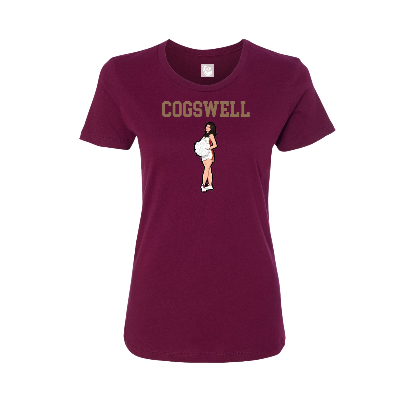 Fitted Women's Tee — Shirsey in Maroon