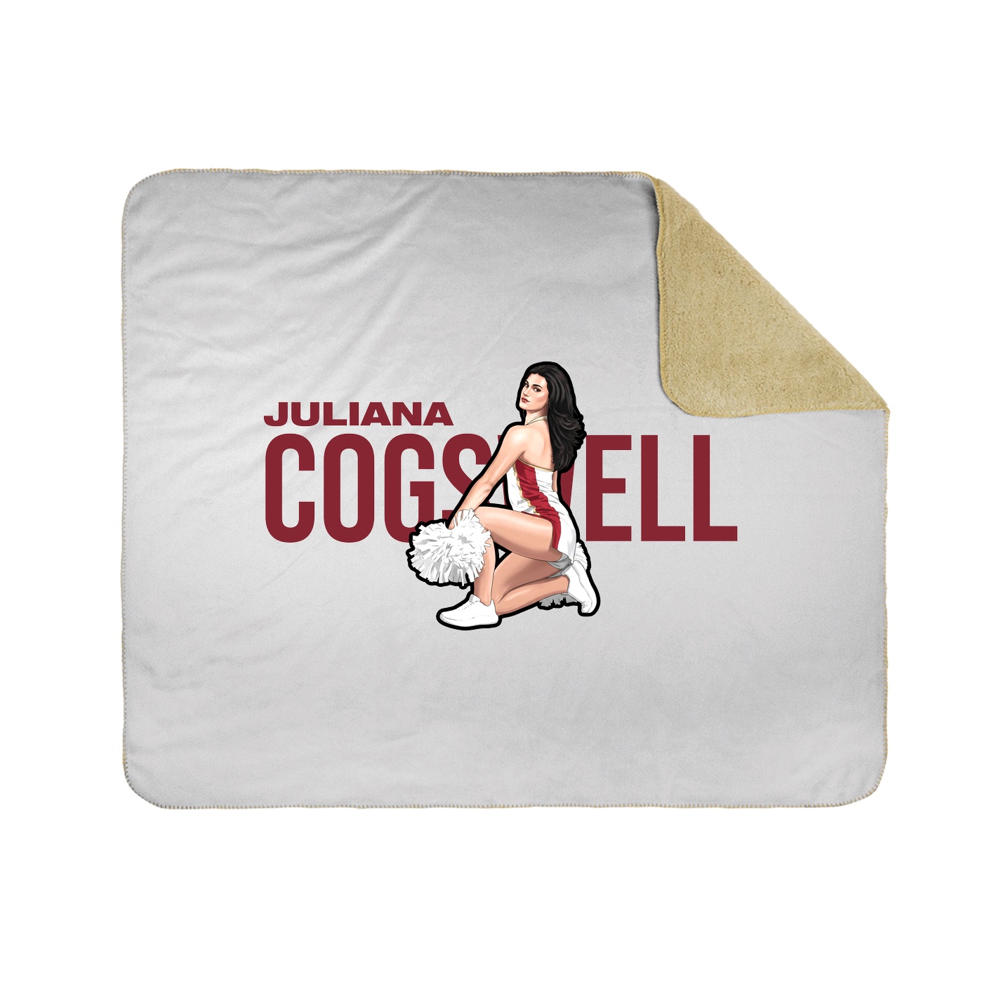 Throw Blanket — Player Name in White