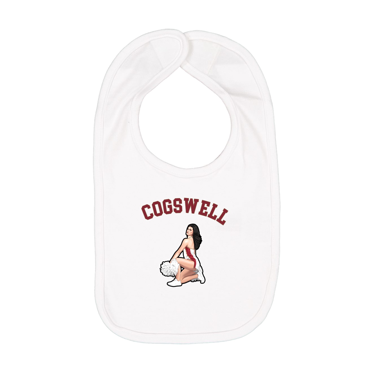 Infant Bib — Shirsey Arch in White