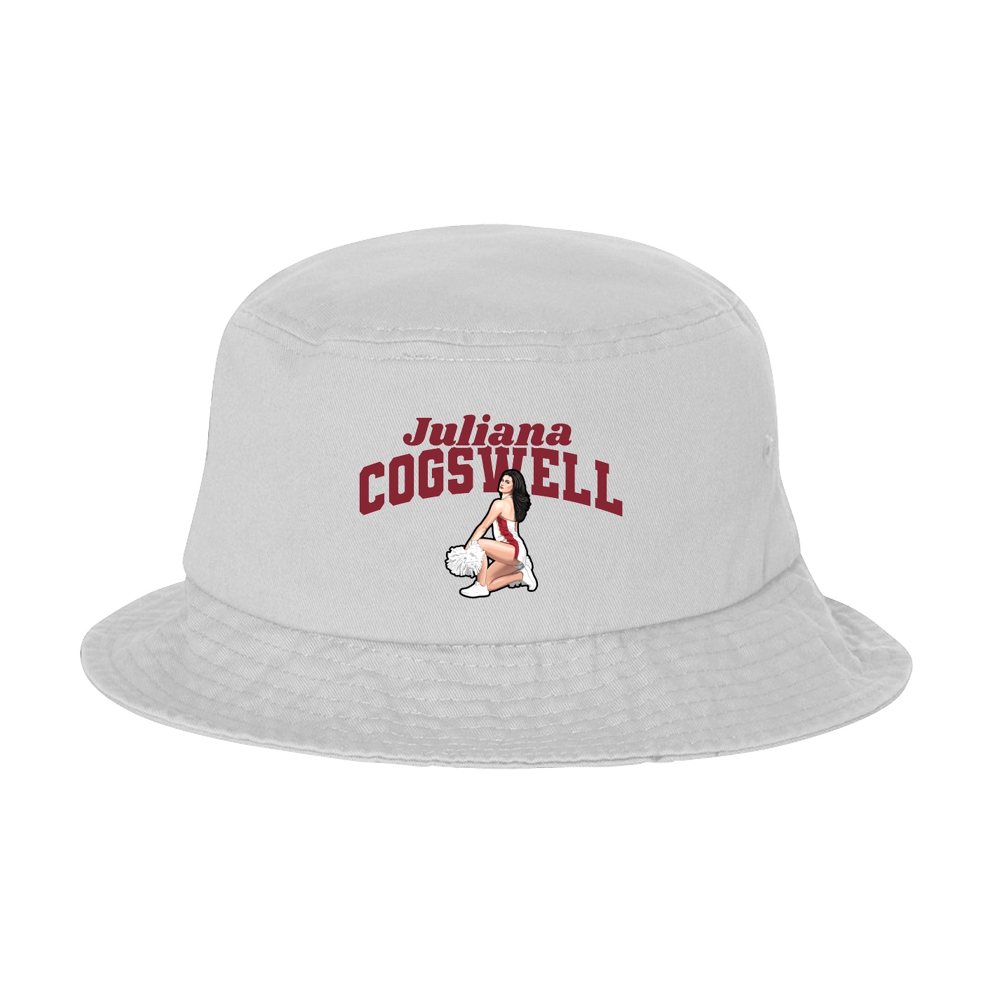 Bucket Cap — Signature Arch in White