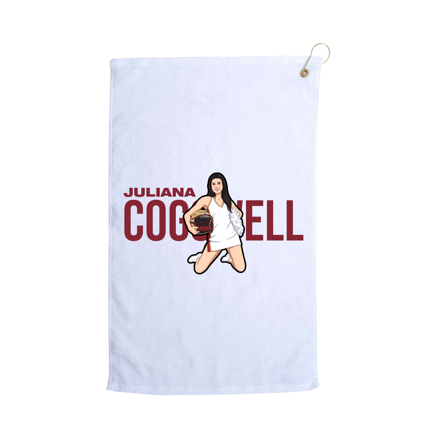 Golf Towel — Player Name in White