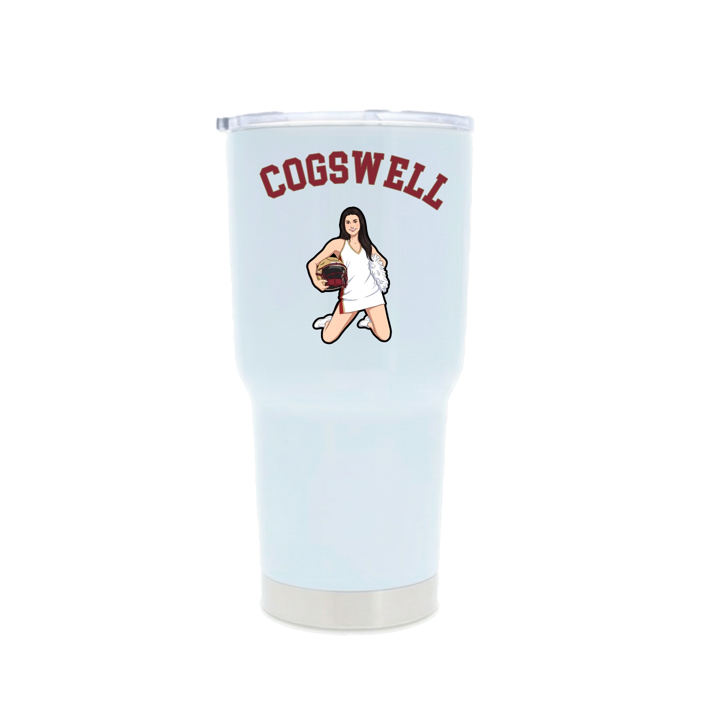 30oz Stainless Steel Tumbler — Shirsey Arch in White