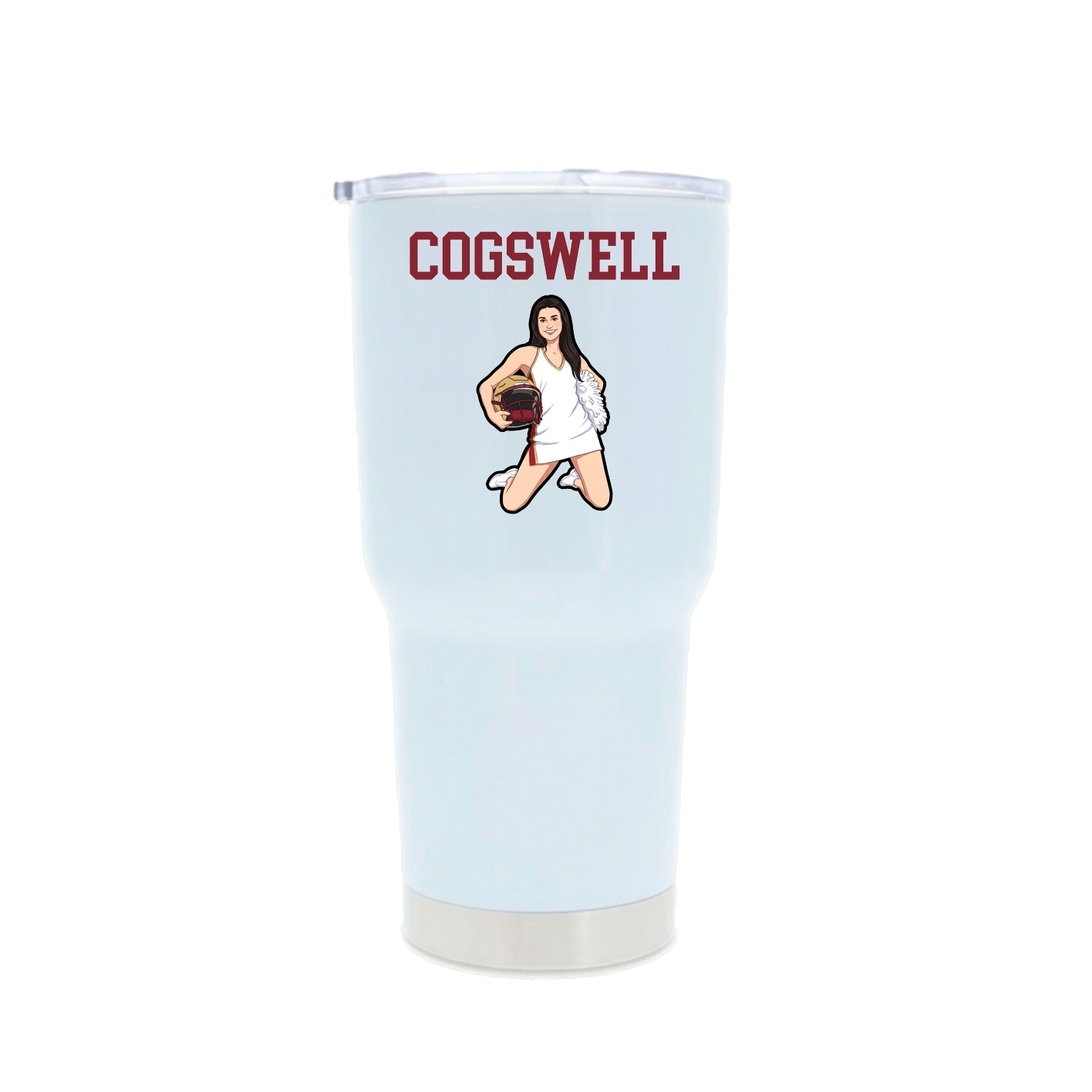 30oz Stainless Steel Tumbler — Shirsey in White