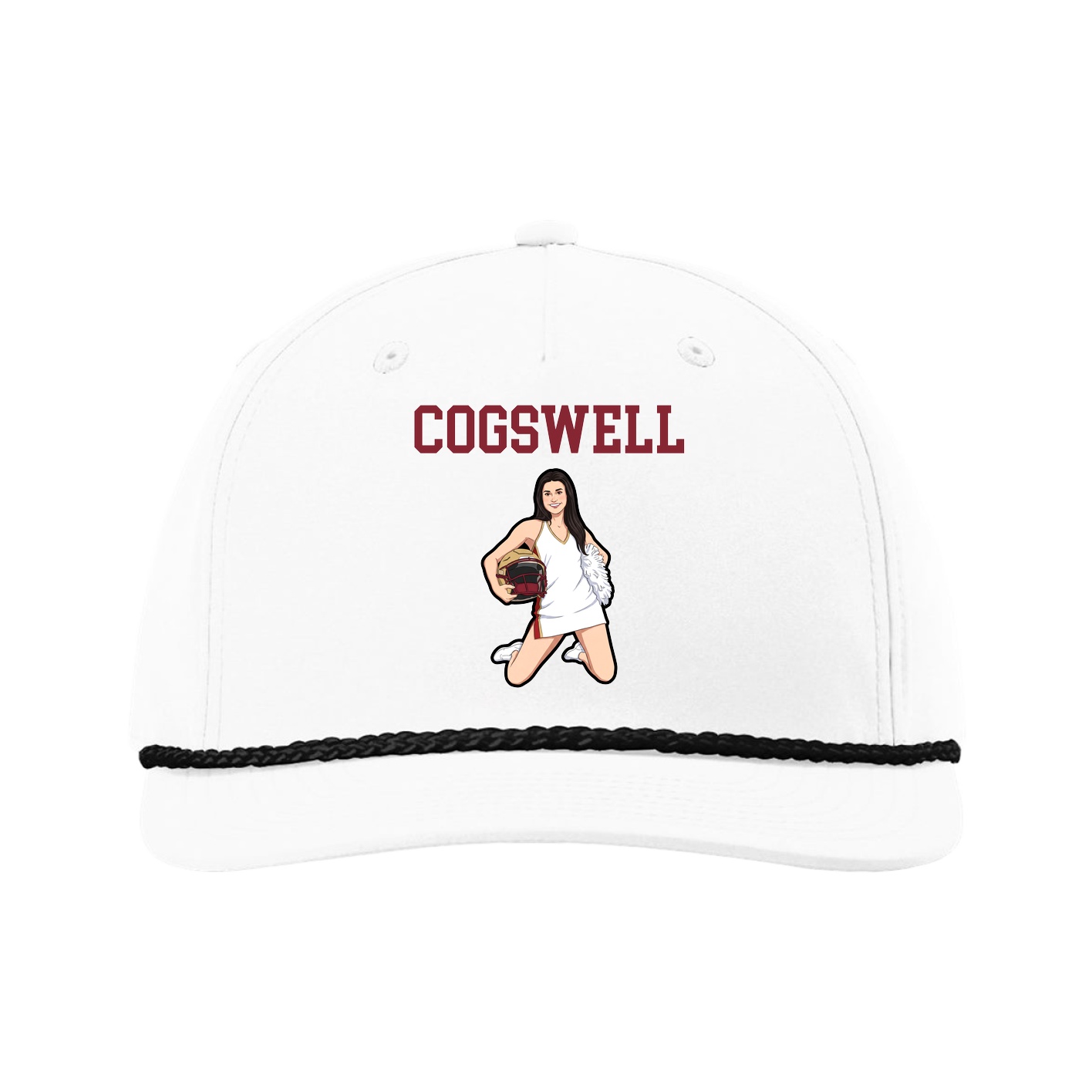 Five-Panel Classic Rope Cap — Shirsey in White