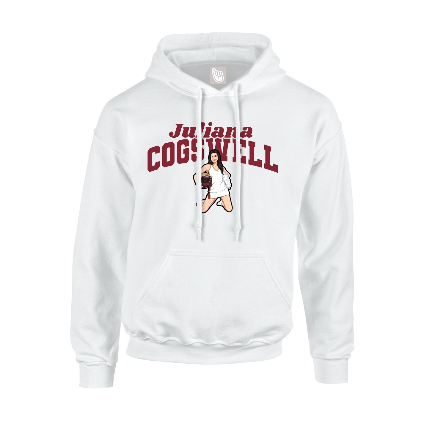 Hoodie — Signature Arch in White