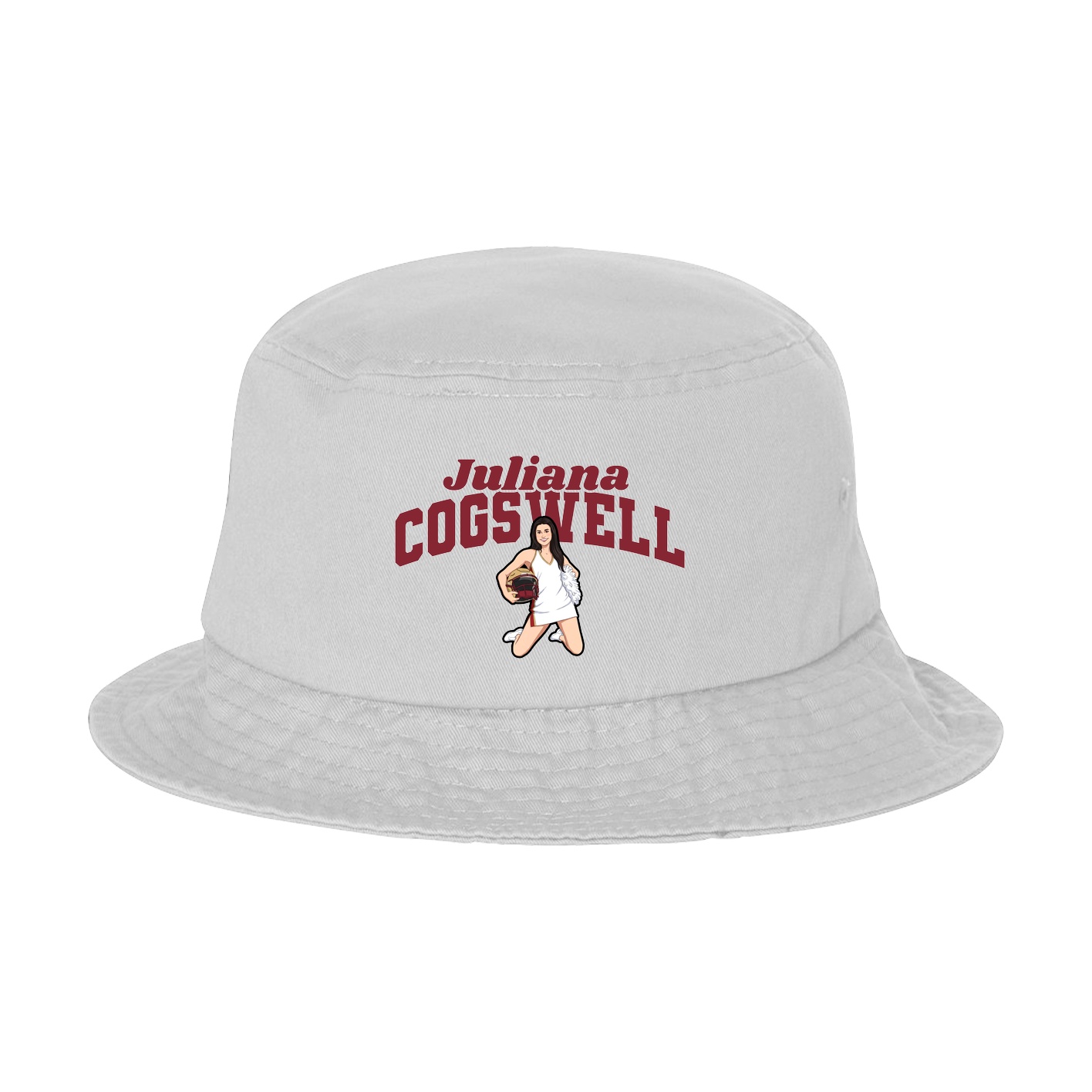 Bucket Cap — Signature Arch in White