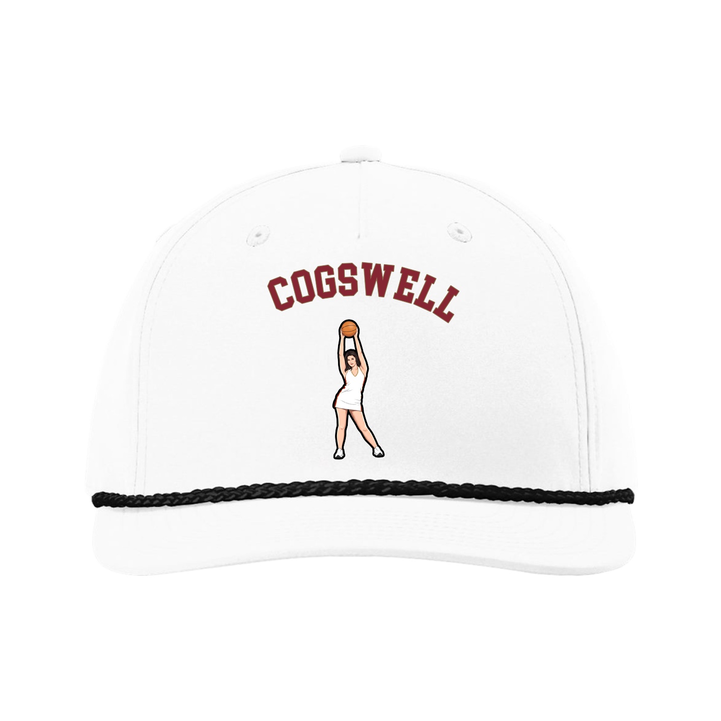 Five-Panel Classic Rope Cap — Shirsey Arch in White