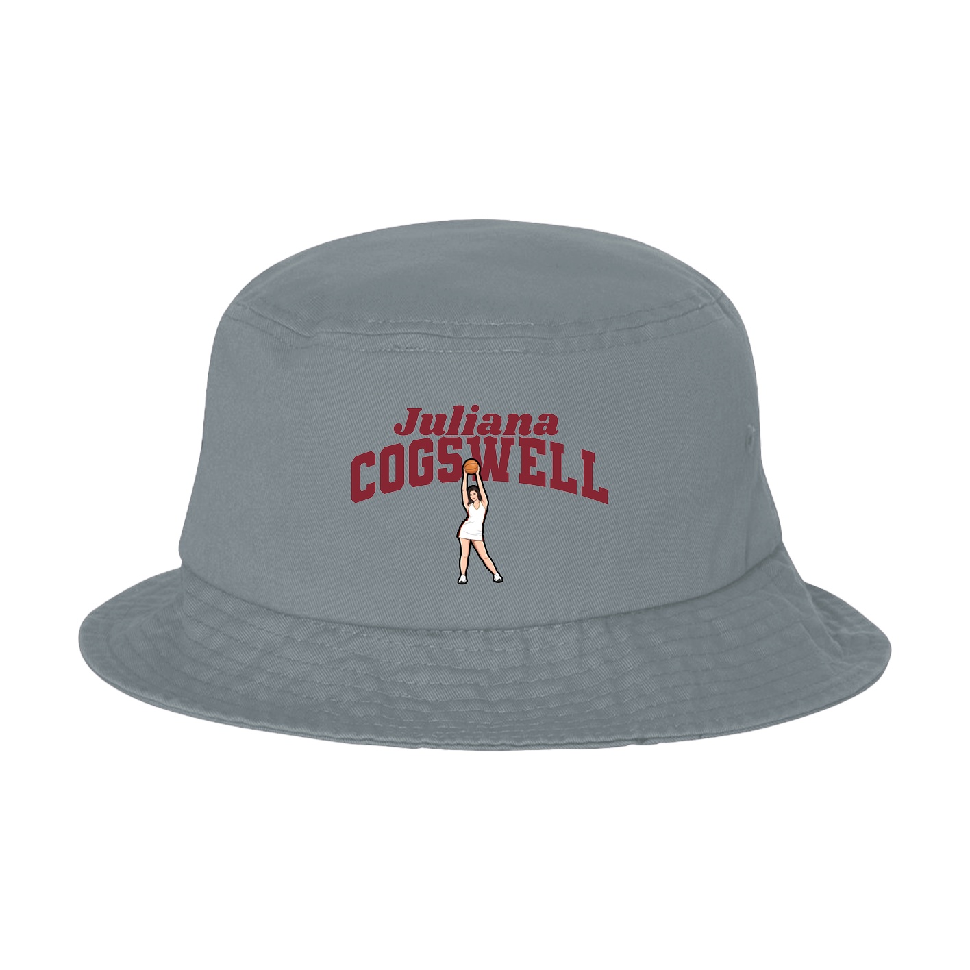 Bucket Cap — Signature Arch in Grey