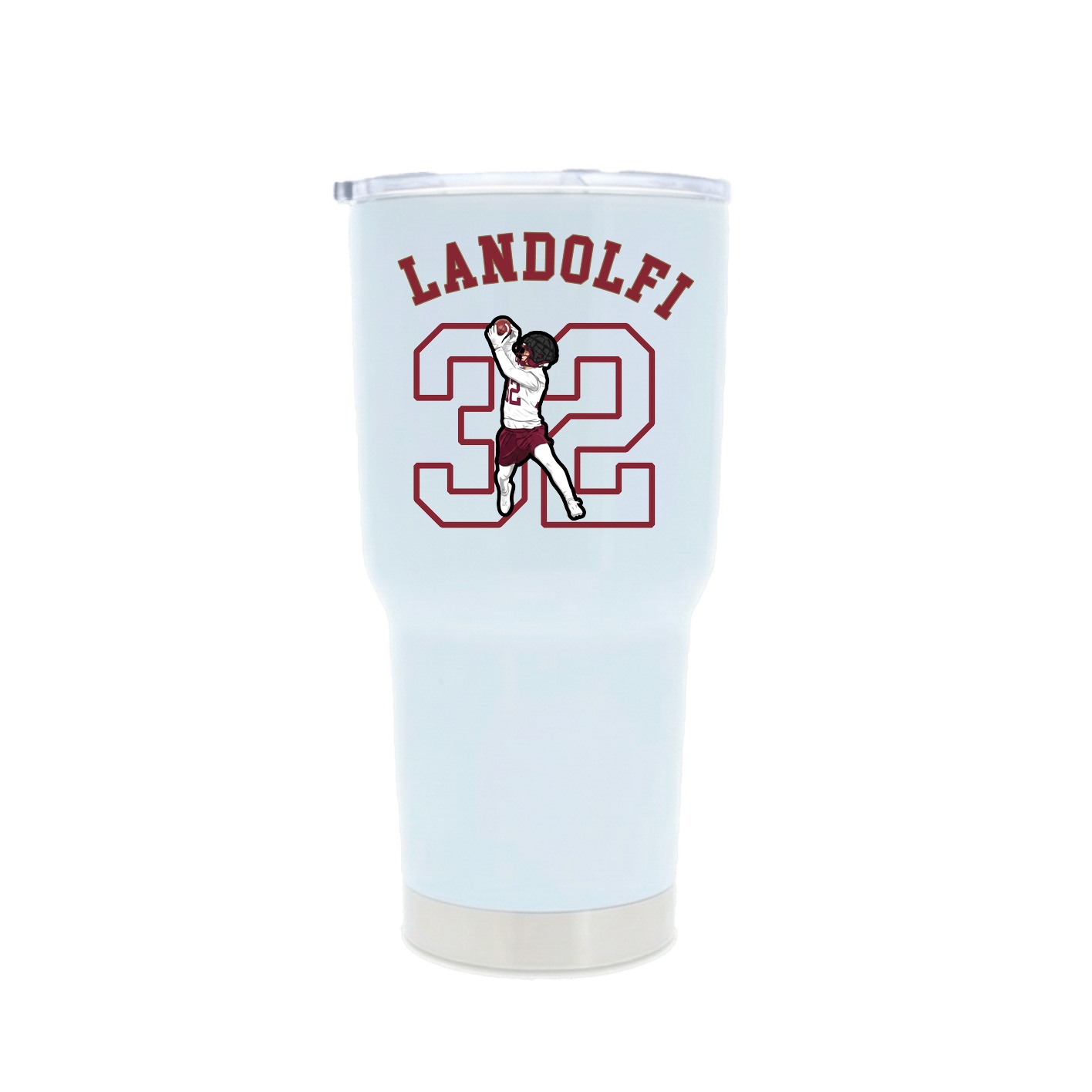 30oz Stainless Steel Tumbler — Shirsey Arch in White