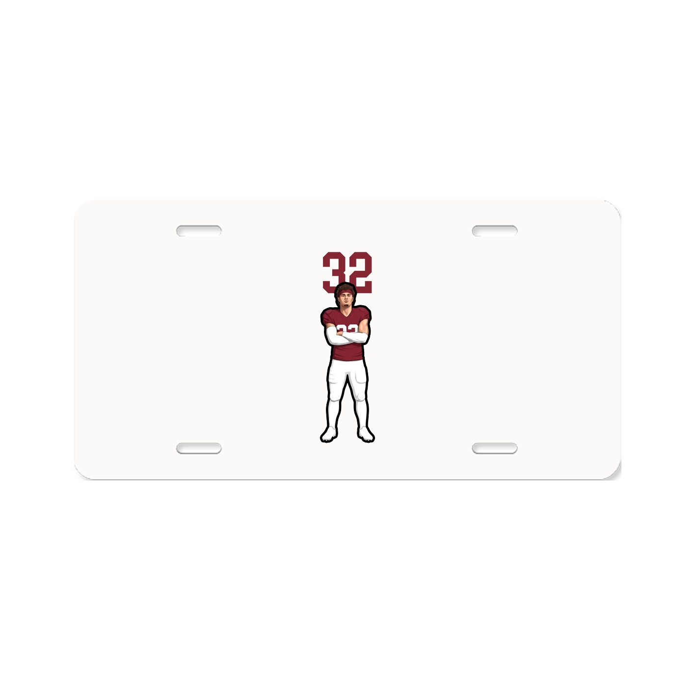 License Plate — Number Top in Classic