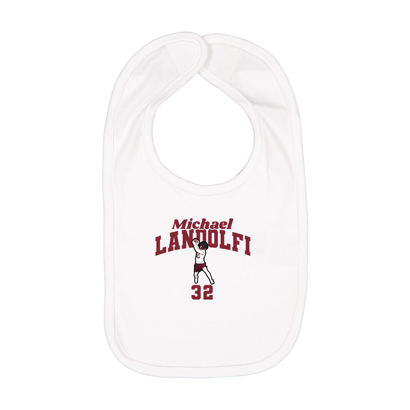Infant Bib — Signature Arch in White