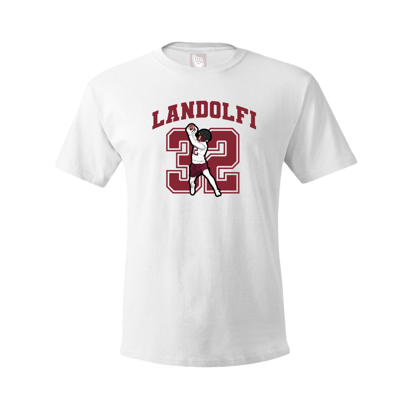 Youth Tee — Number in White