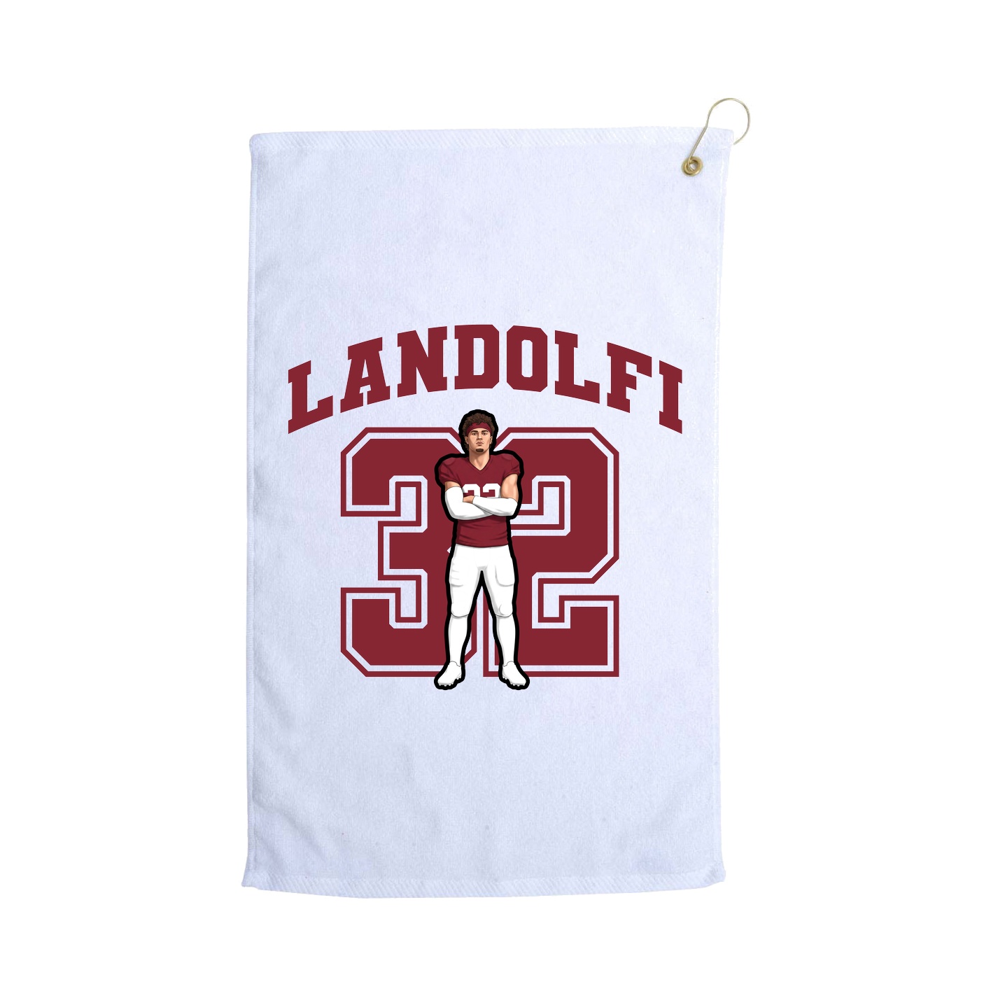 Golf Towel — Number in White