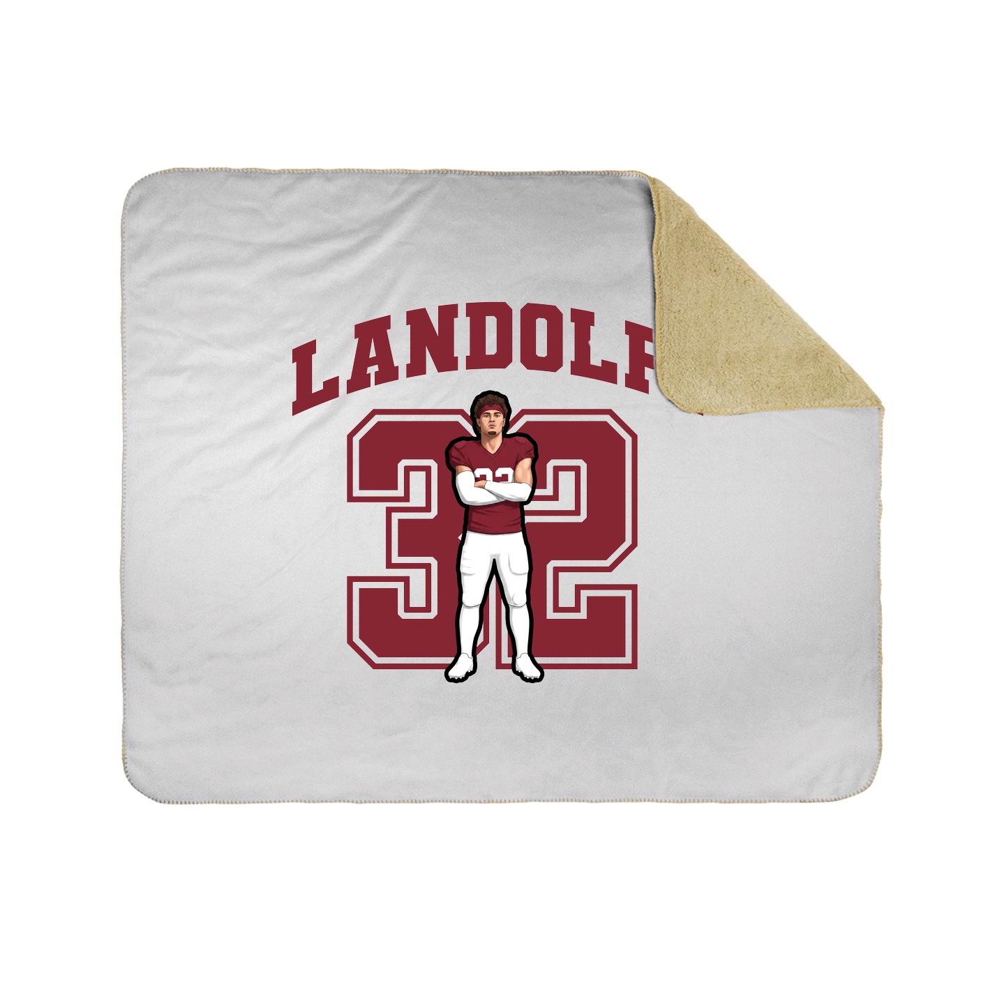 Throw Blanket — Number in White