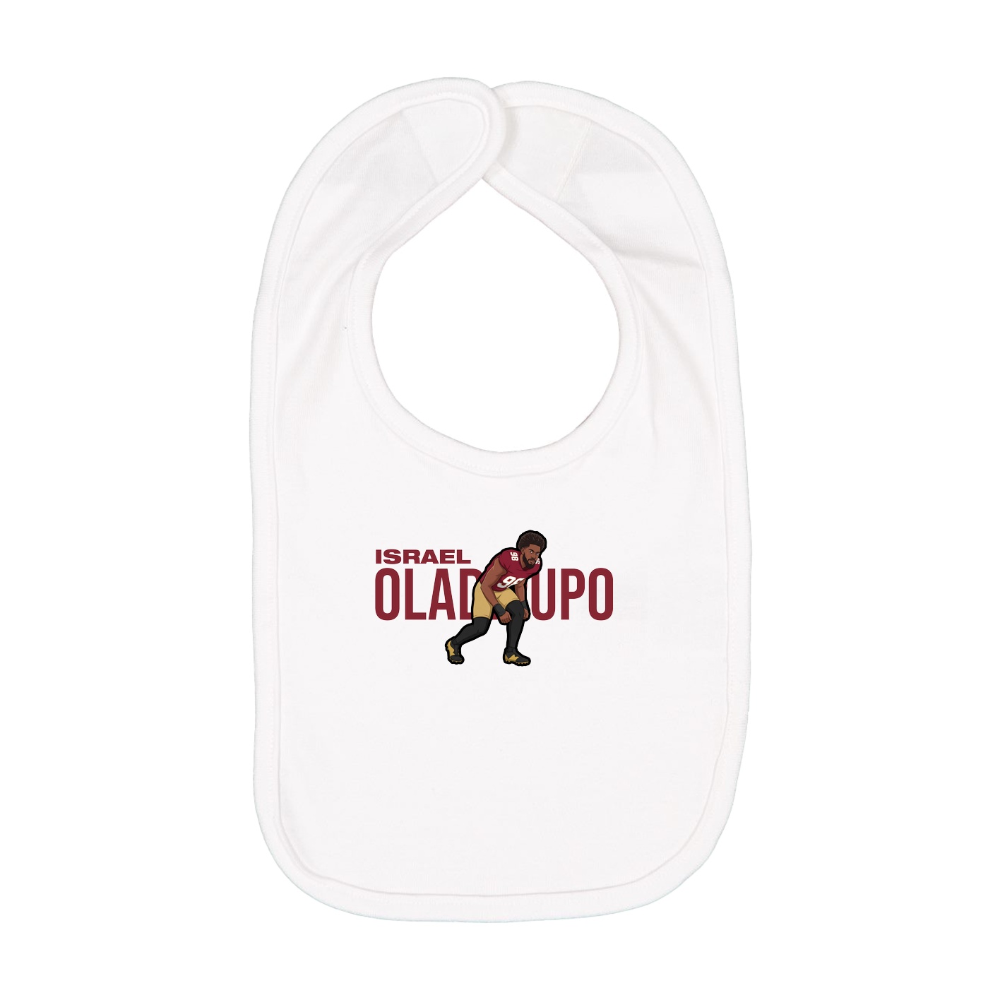 Infant Bib — Player Name in White
