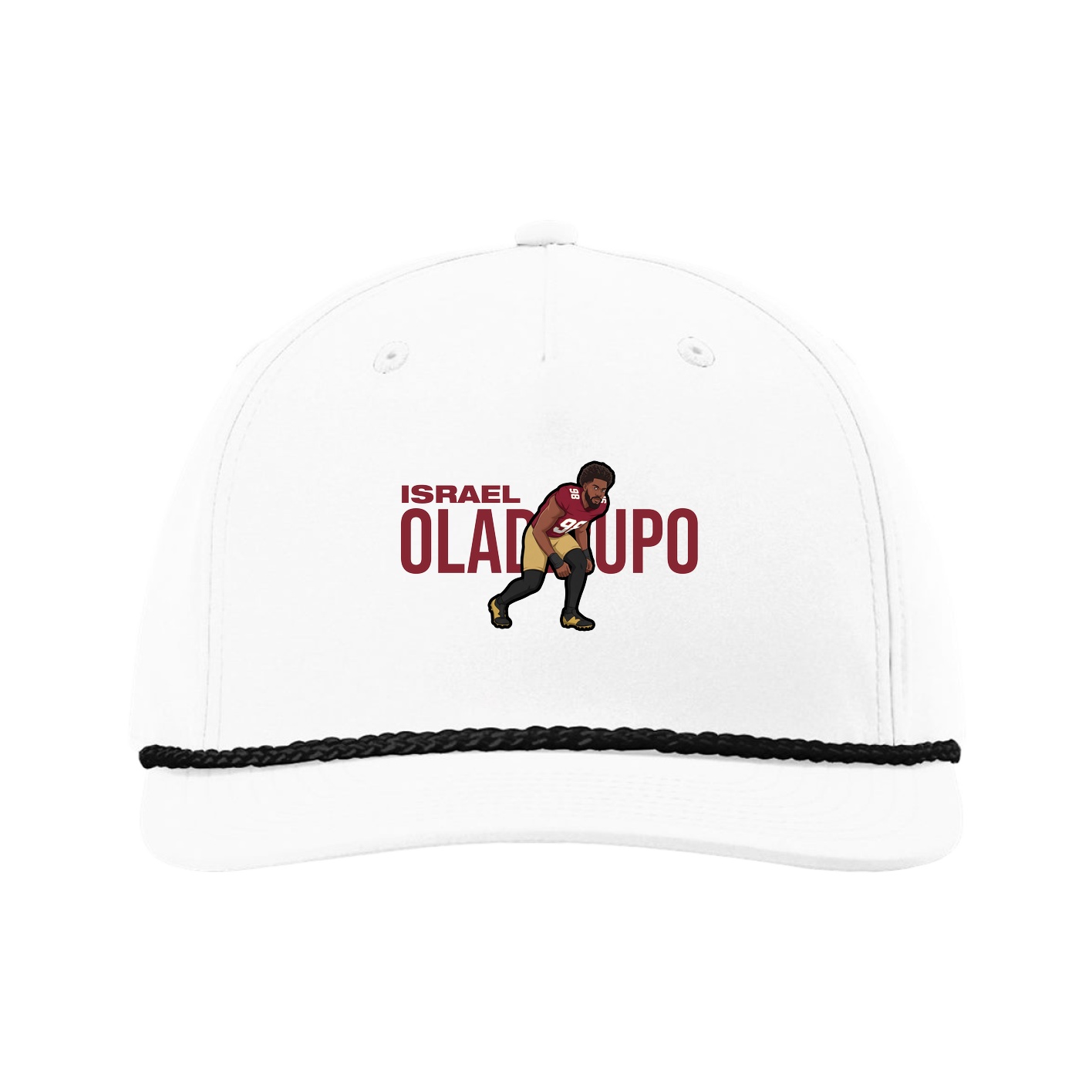 Five-Panel Classic Rope Cap — Player Name in White