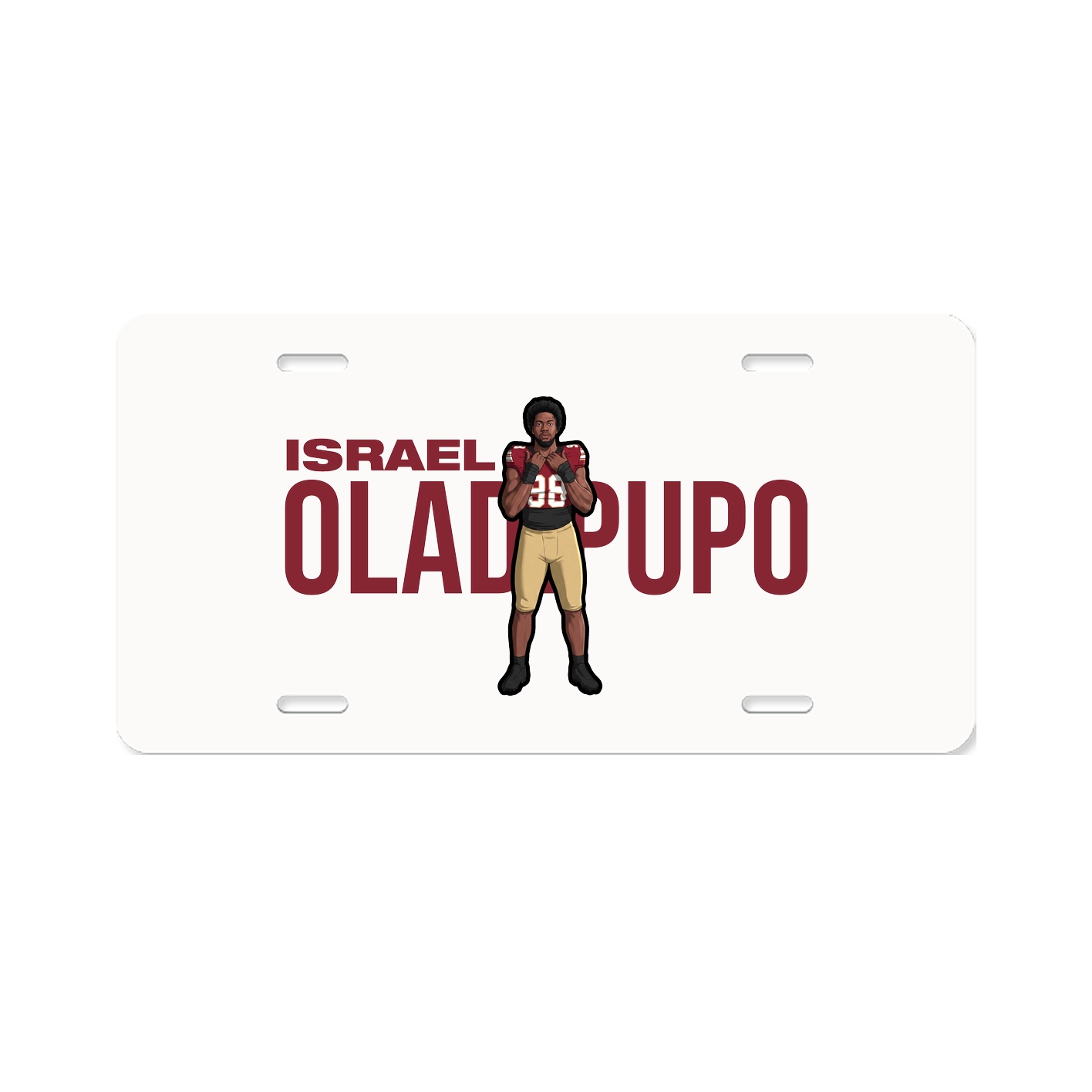 License Plate — Player Name in Classic
