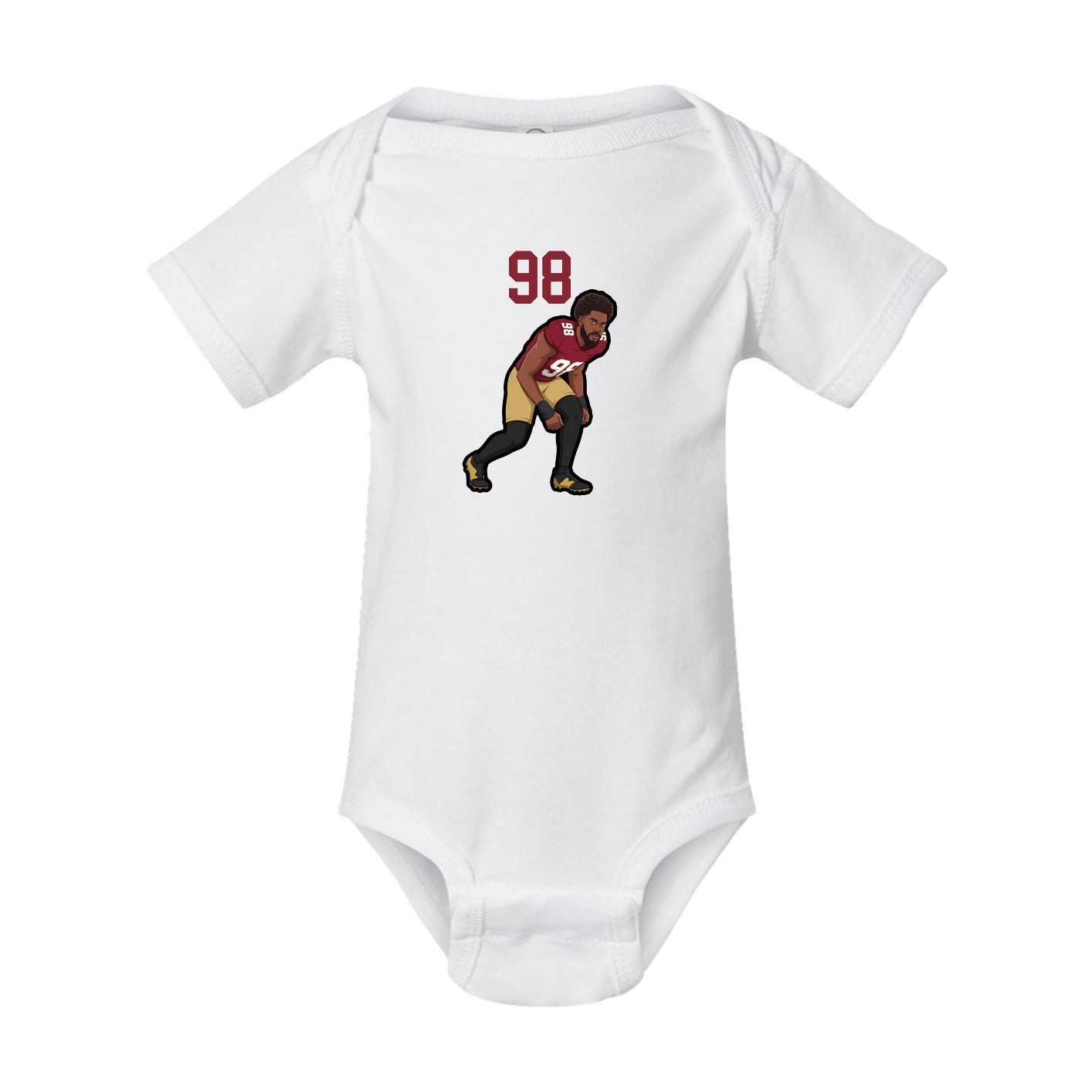 Baby Onesie — Number Top in White