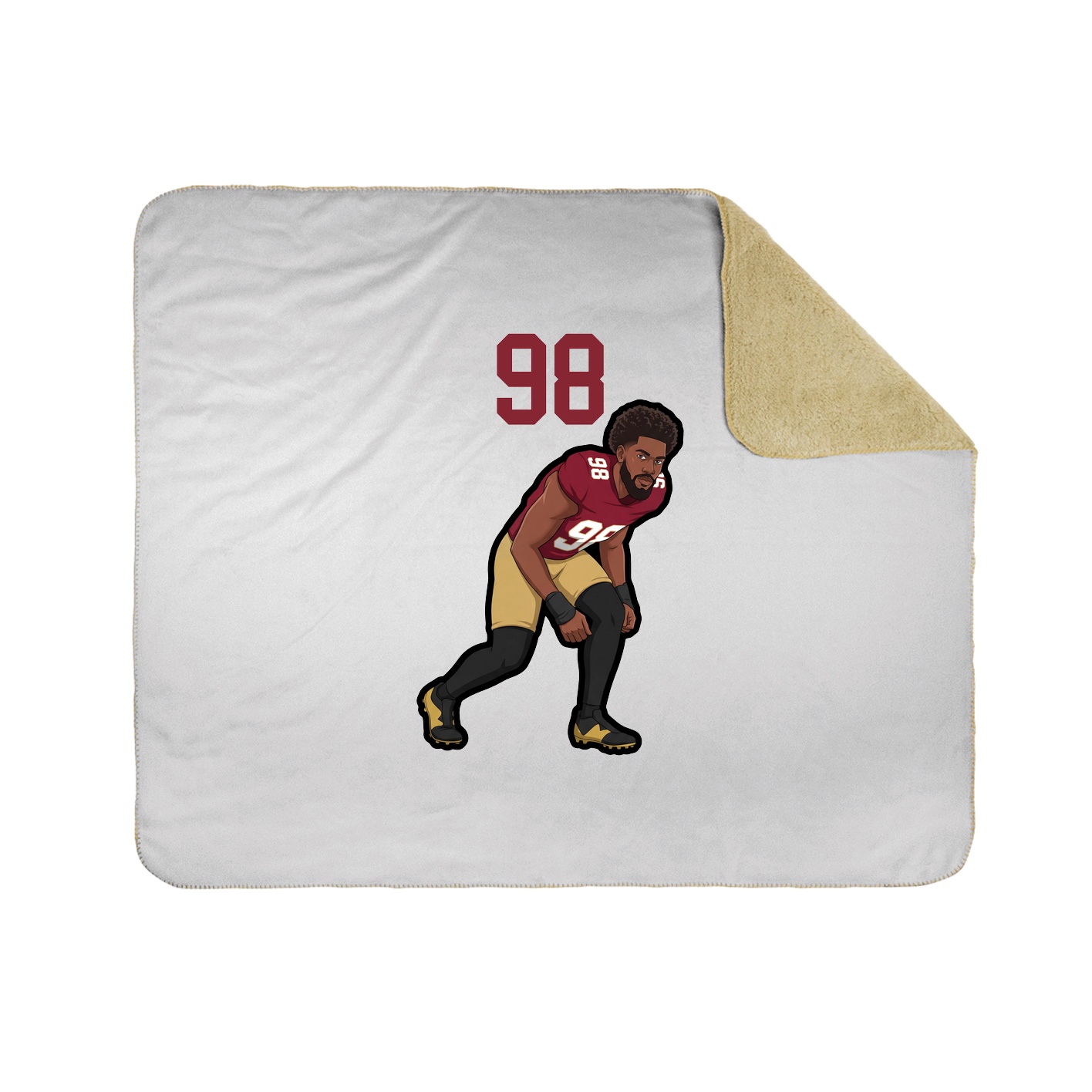 Throw Blanket — Number Top in White