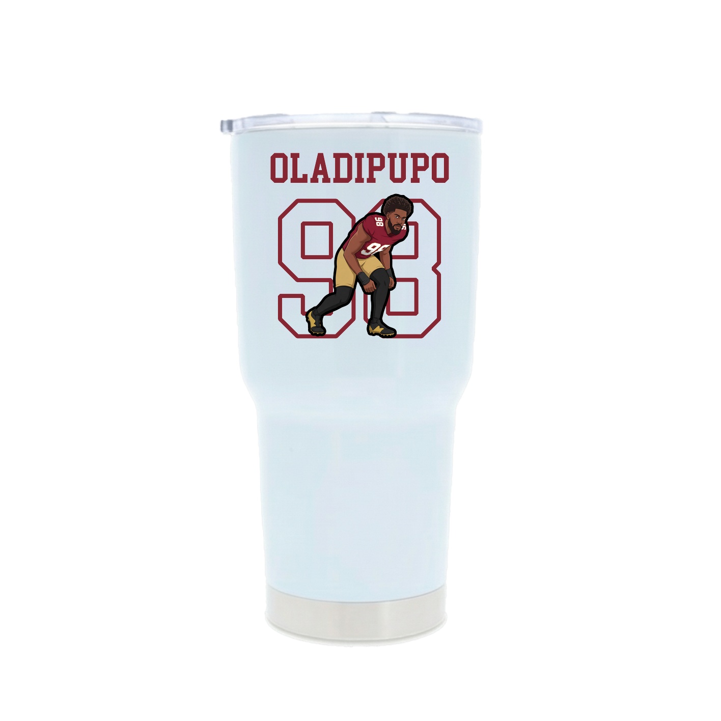 30oz Stainless Steel Tumbler — Shirsey in White