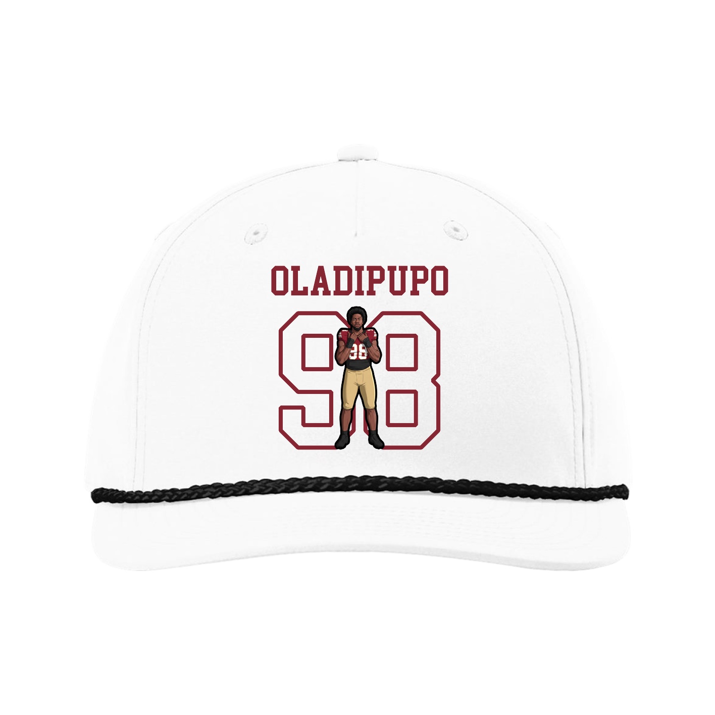Five-Panel Classic Rope Cap — Shirsey in White