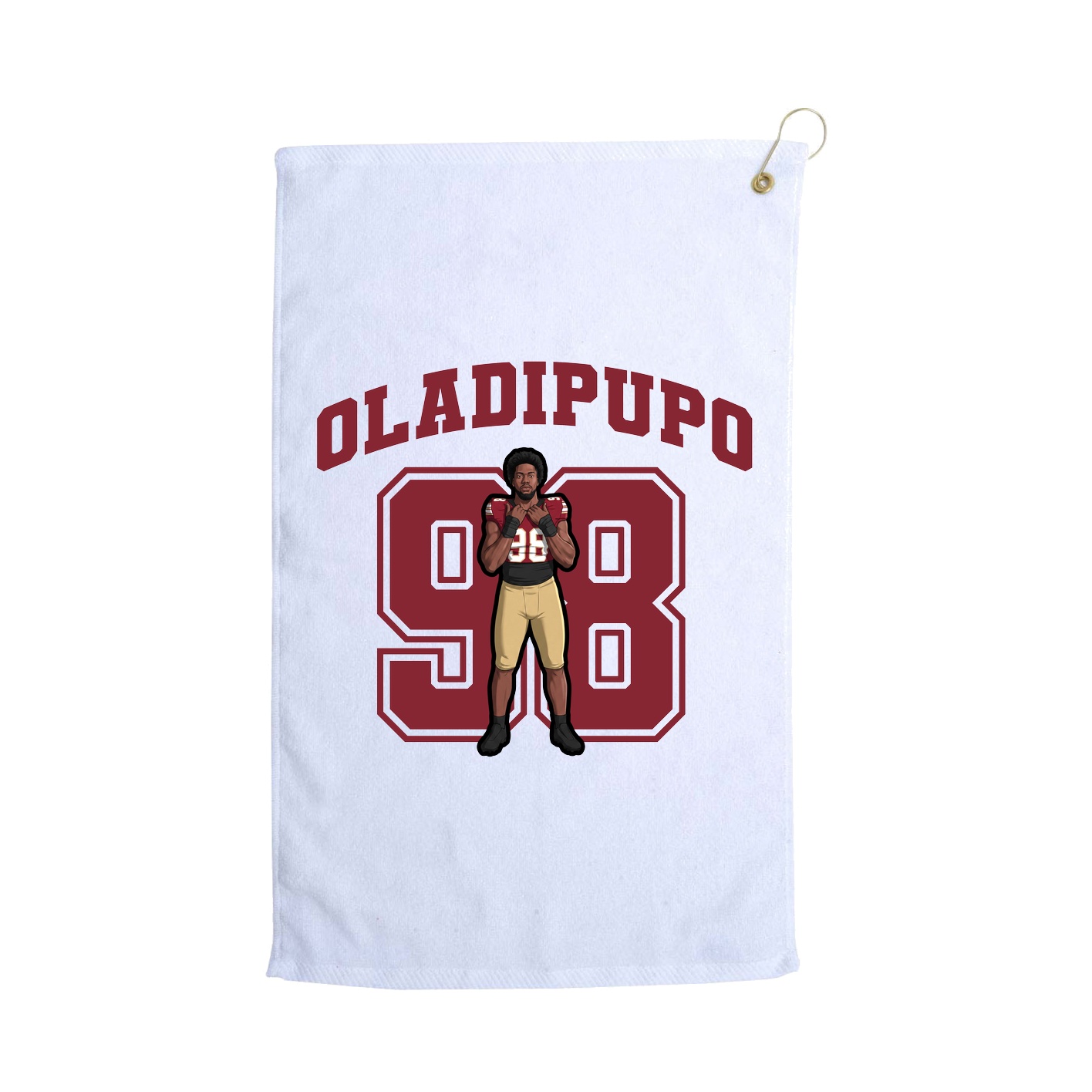Golf Towel — Number in White