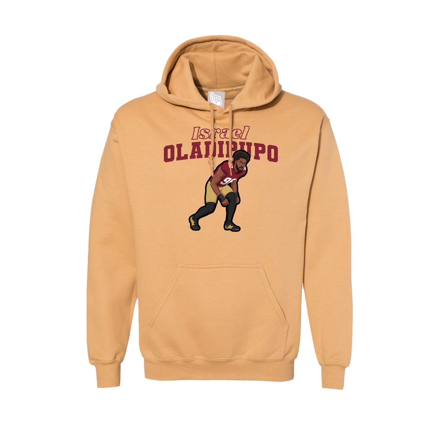 Hoodie — Name Arch in Vegas Gold