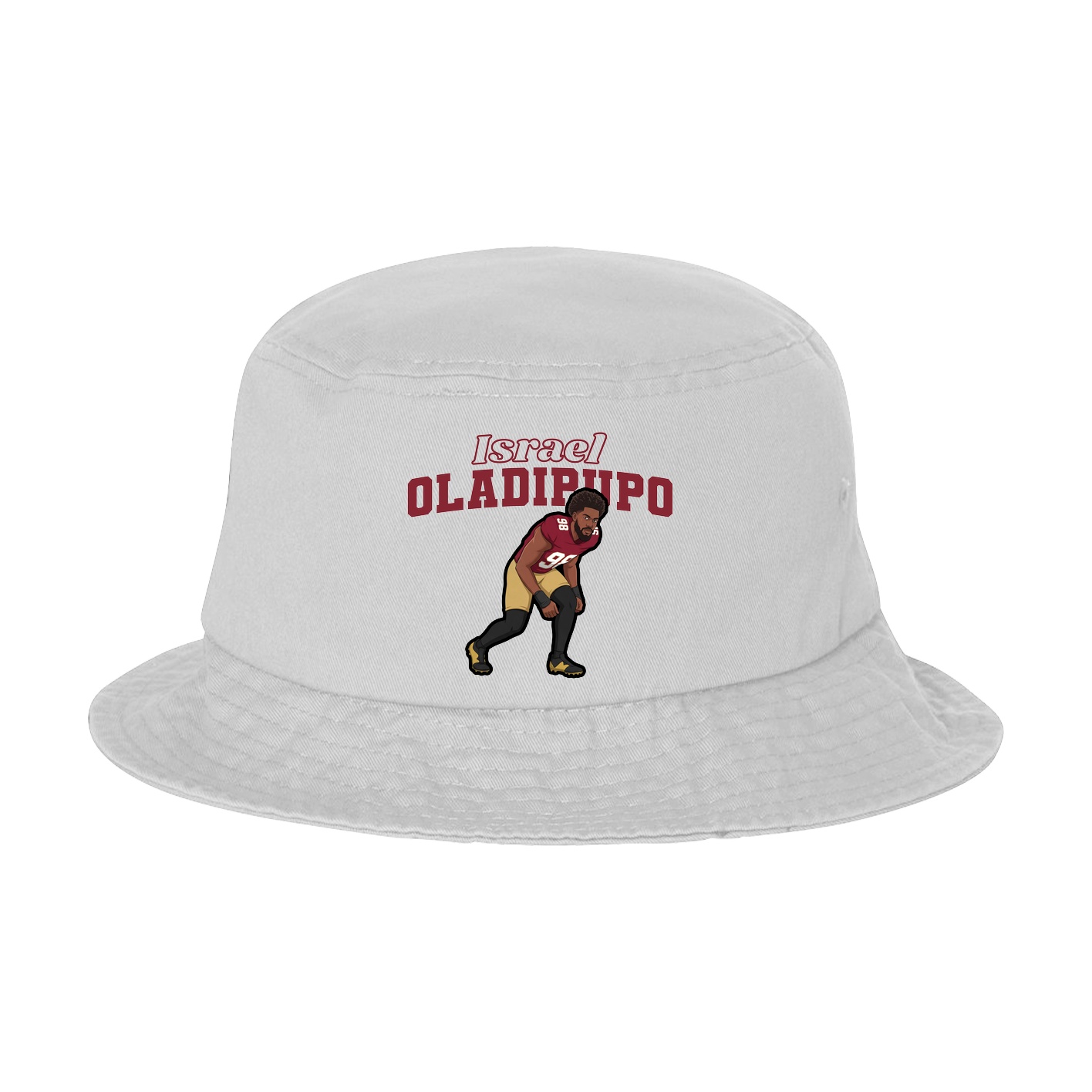 Bucket Cap — Name Arch in White