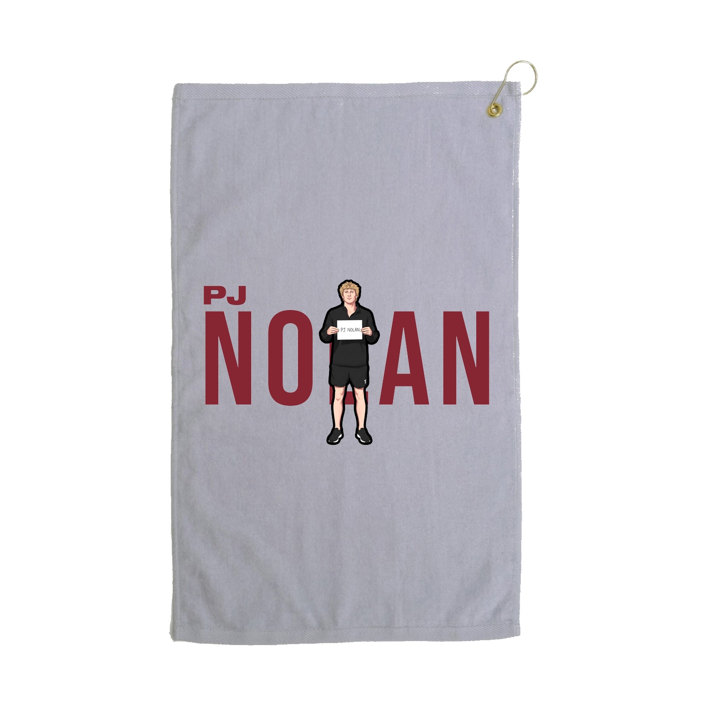 Golf Towel — Player Name in Grey