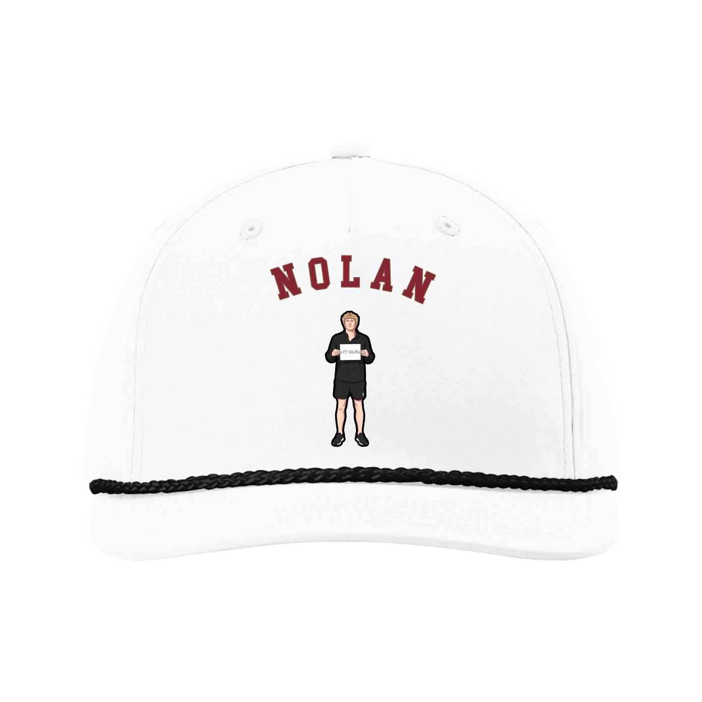 Five-Panel Classic Rope Cap — Shirsey Arch in White